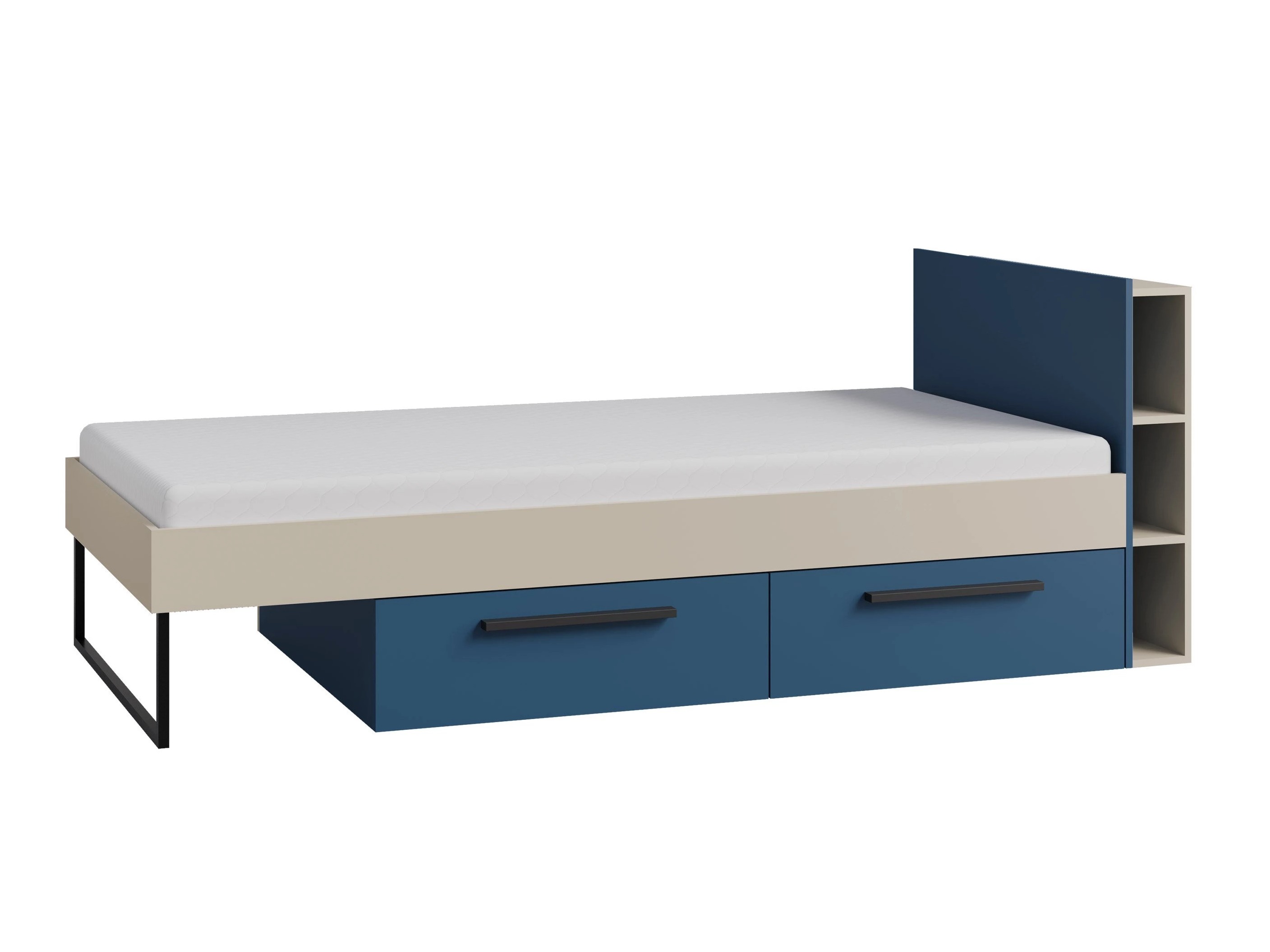 Bed Etruva 110 (Kasjmier + Blauw)