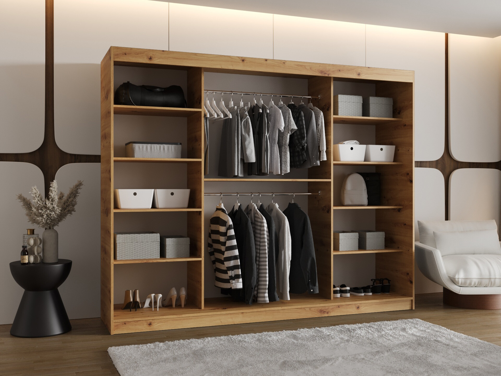 Kledingkast Hartford 508 (Artisan eiken)