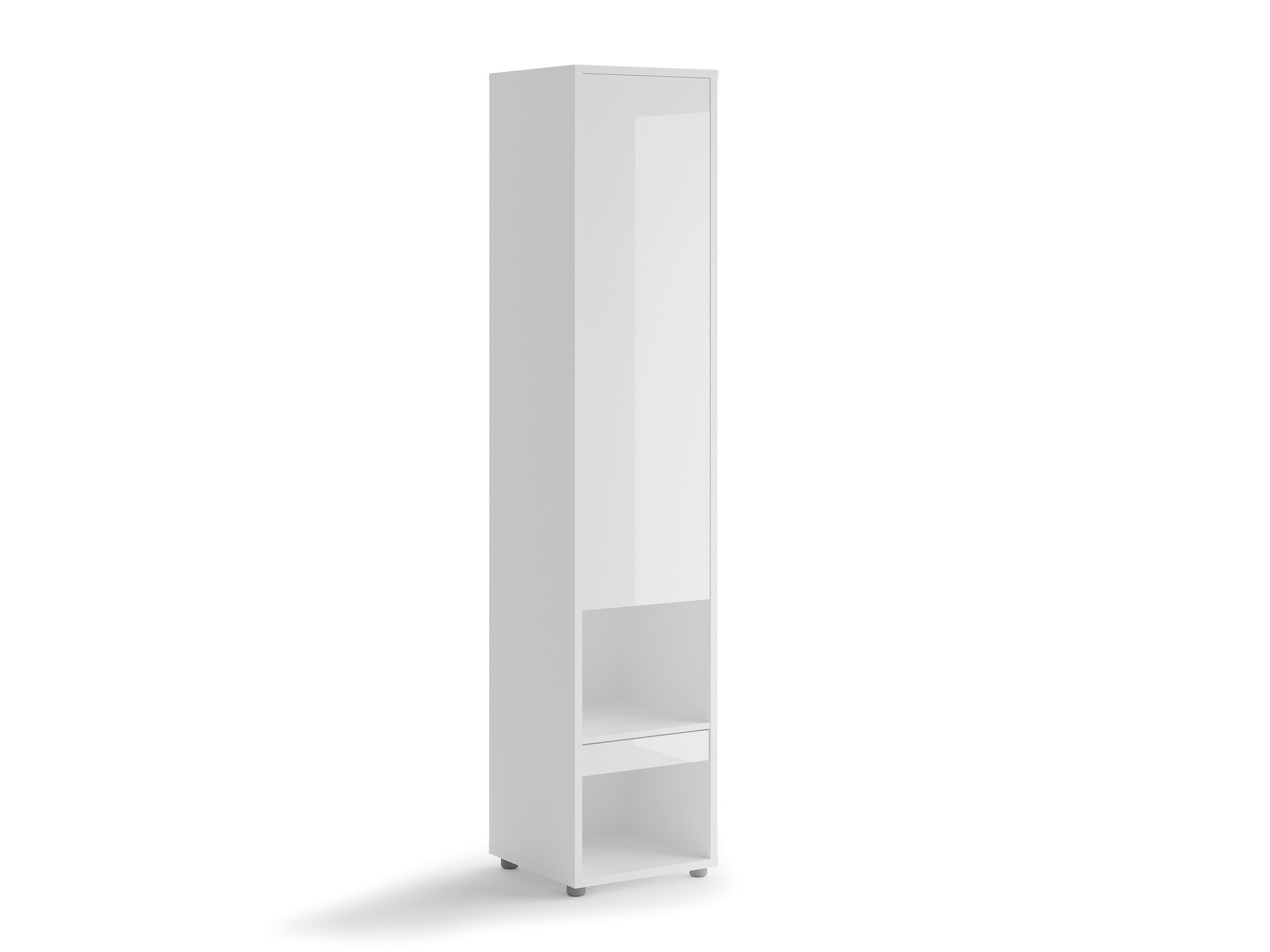 Boekenkast Concept Lenart II (Wit + Glanzend wit)