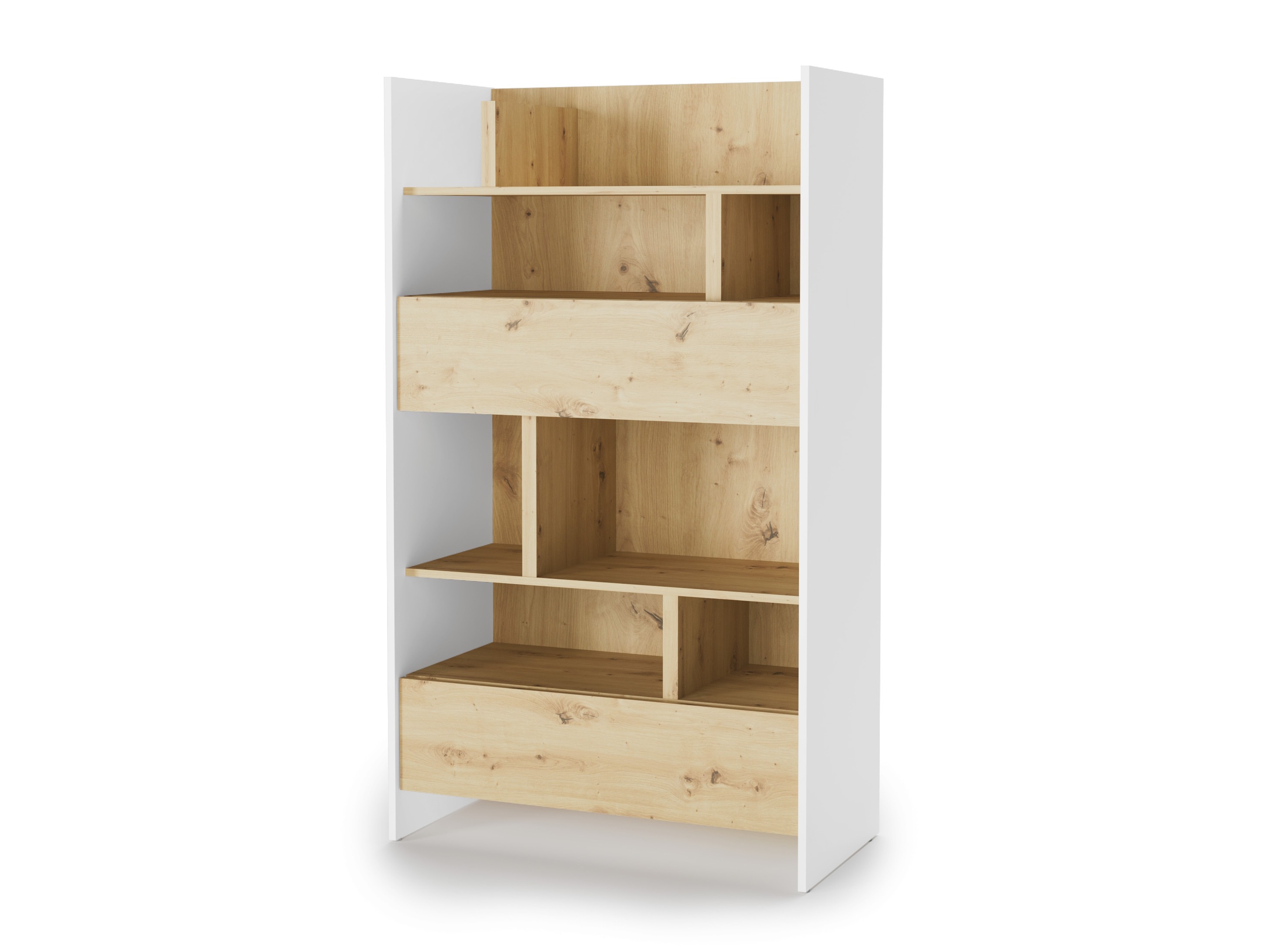 Boekenkast Concept Lenart X (Wit + Artisan eiken)