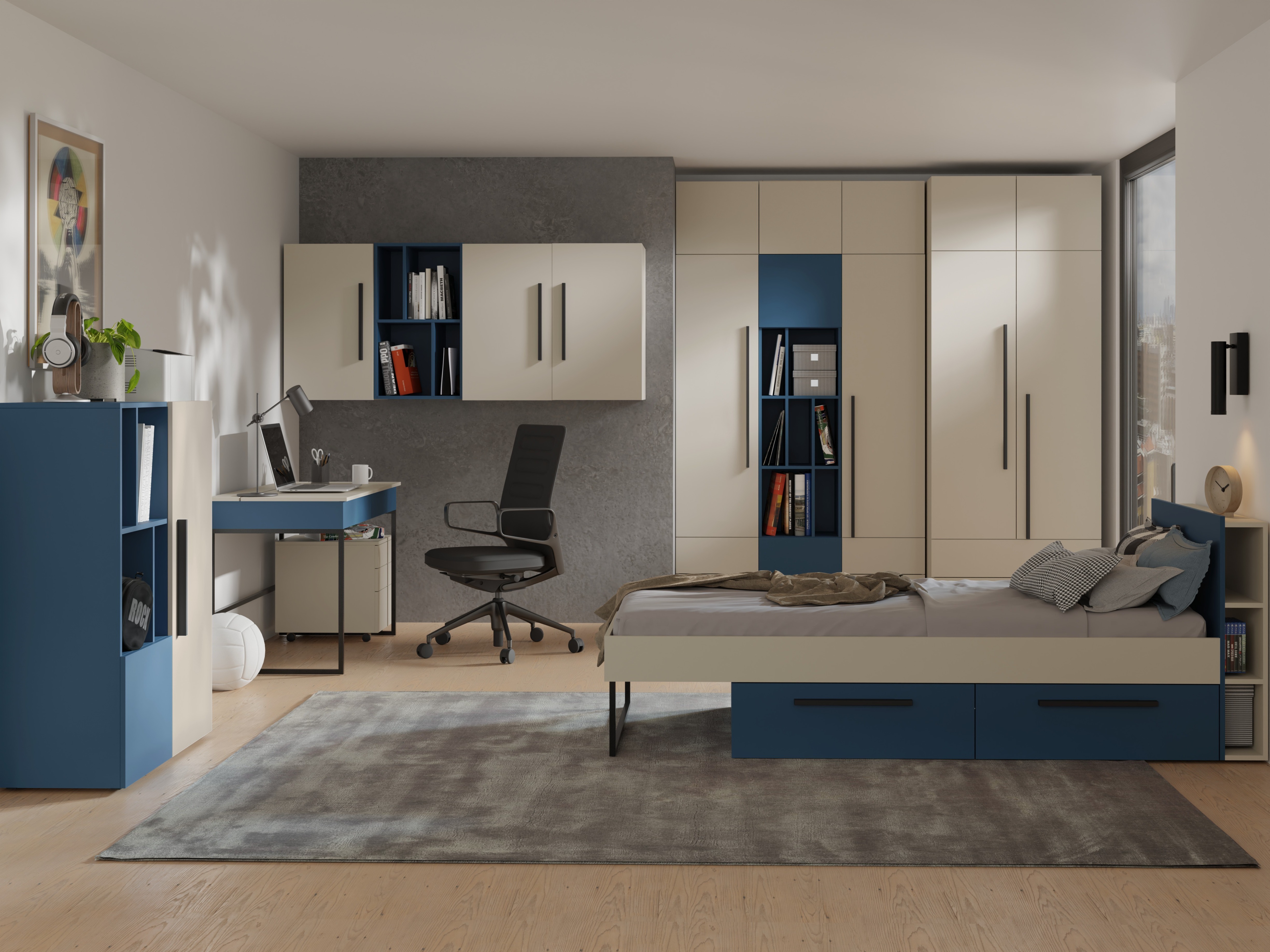 Wandplank Etruva 112 (Blauw)