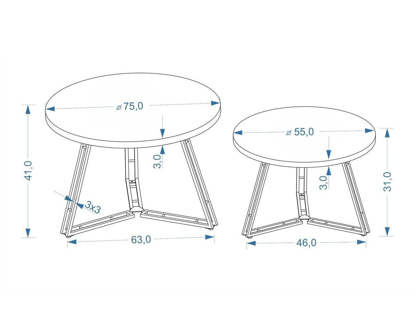 Salontafel set Houston 2184