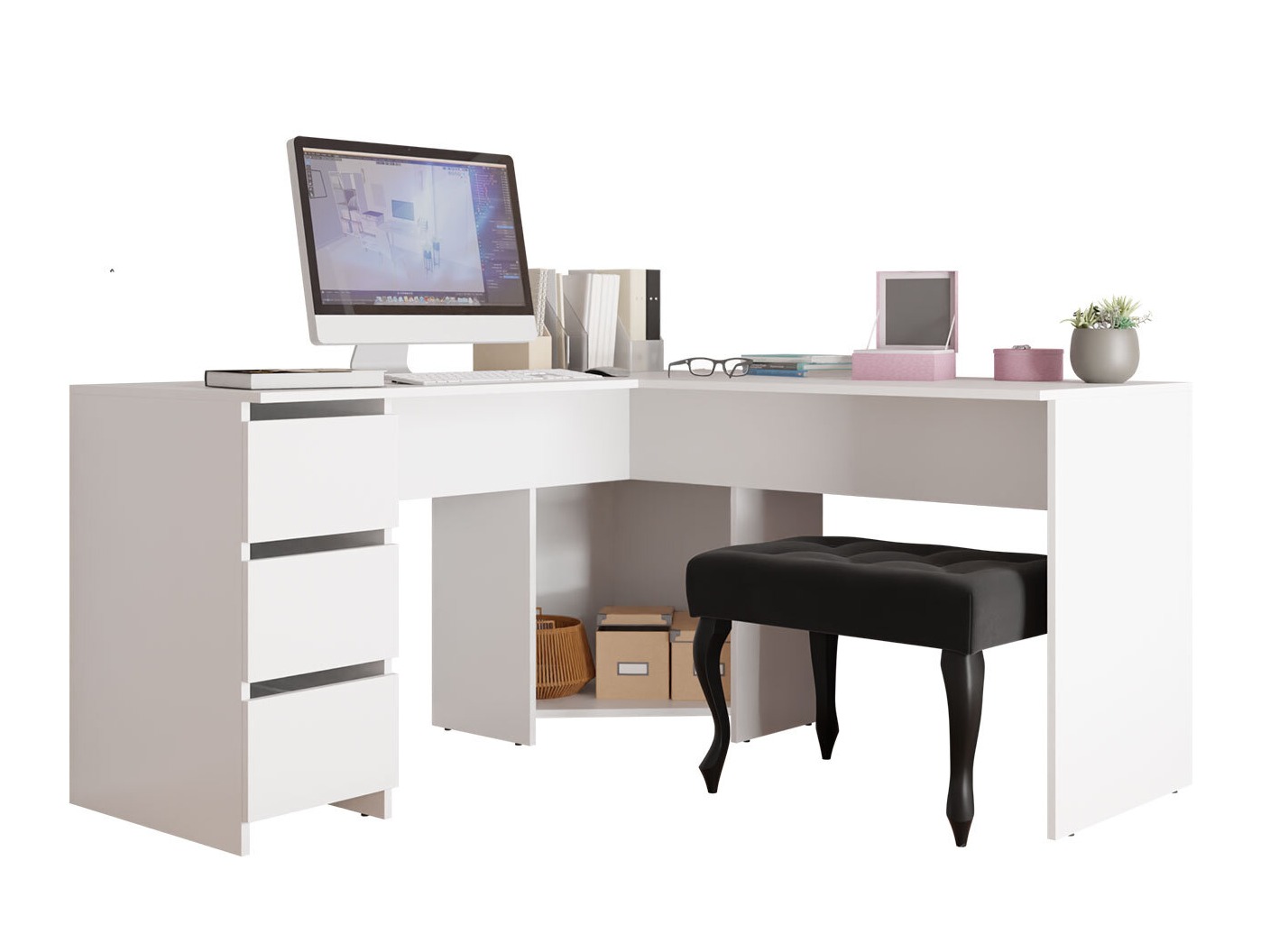 Hoekbureau Comfivo Insuler (Wit)