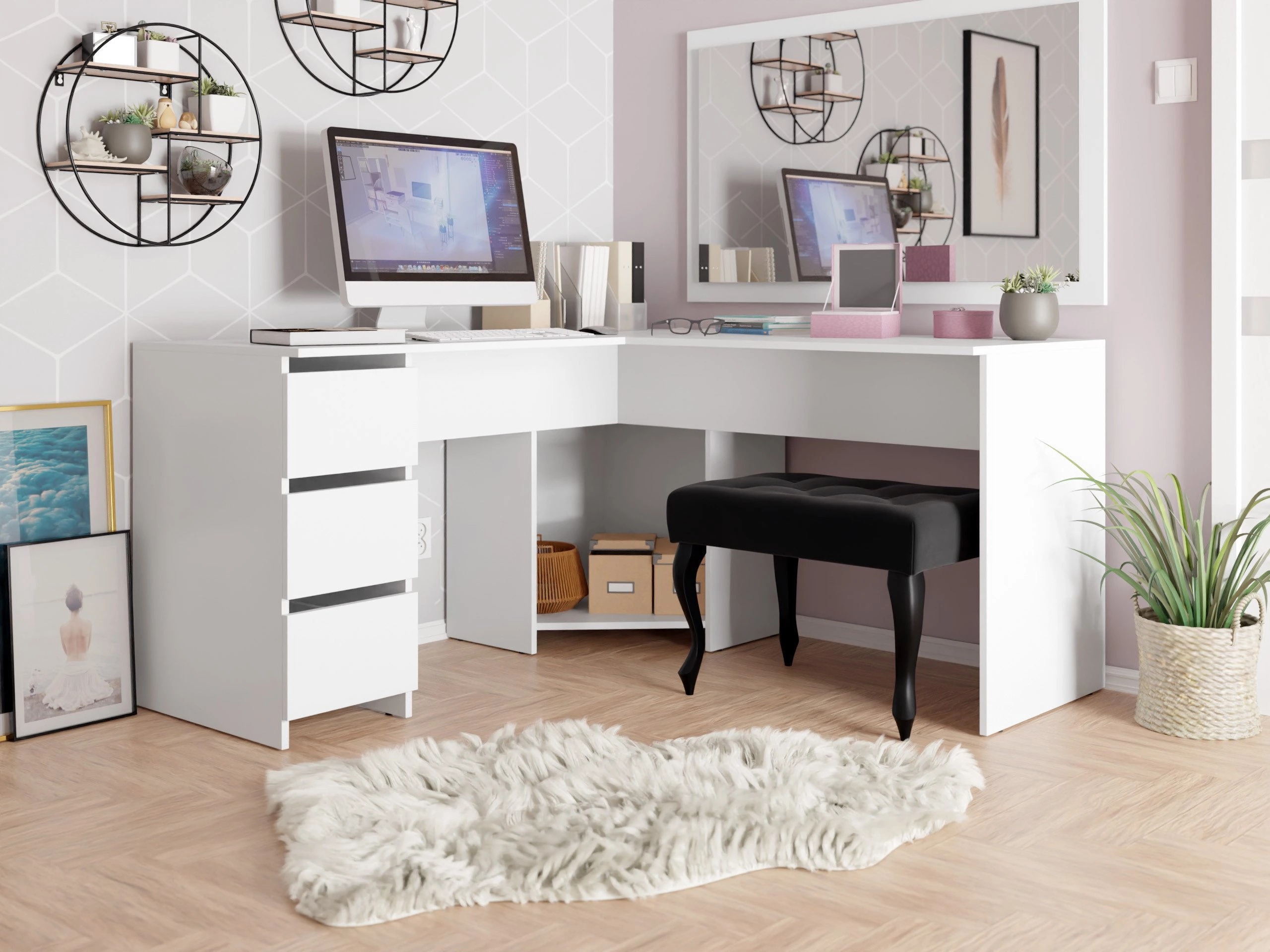 Hoekbureau Comfivo Insuler (Wit)