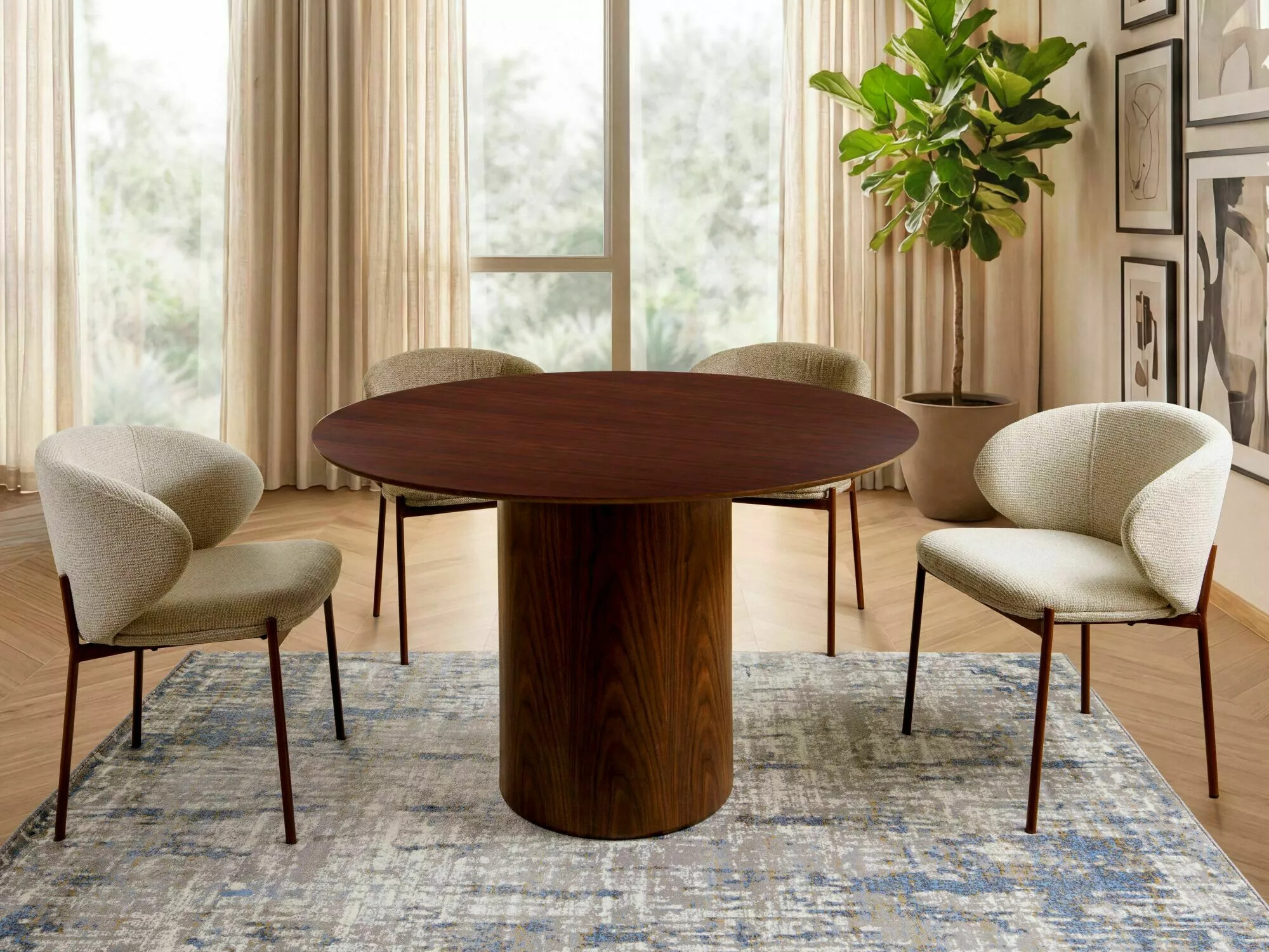 Tafel Detroit 1005 (Notenhout)
