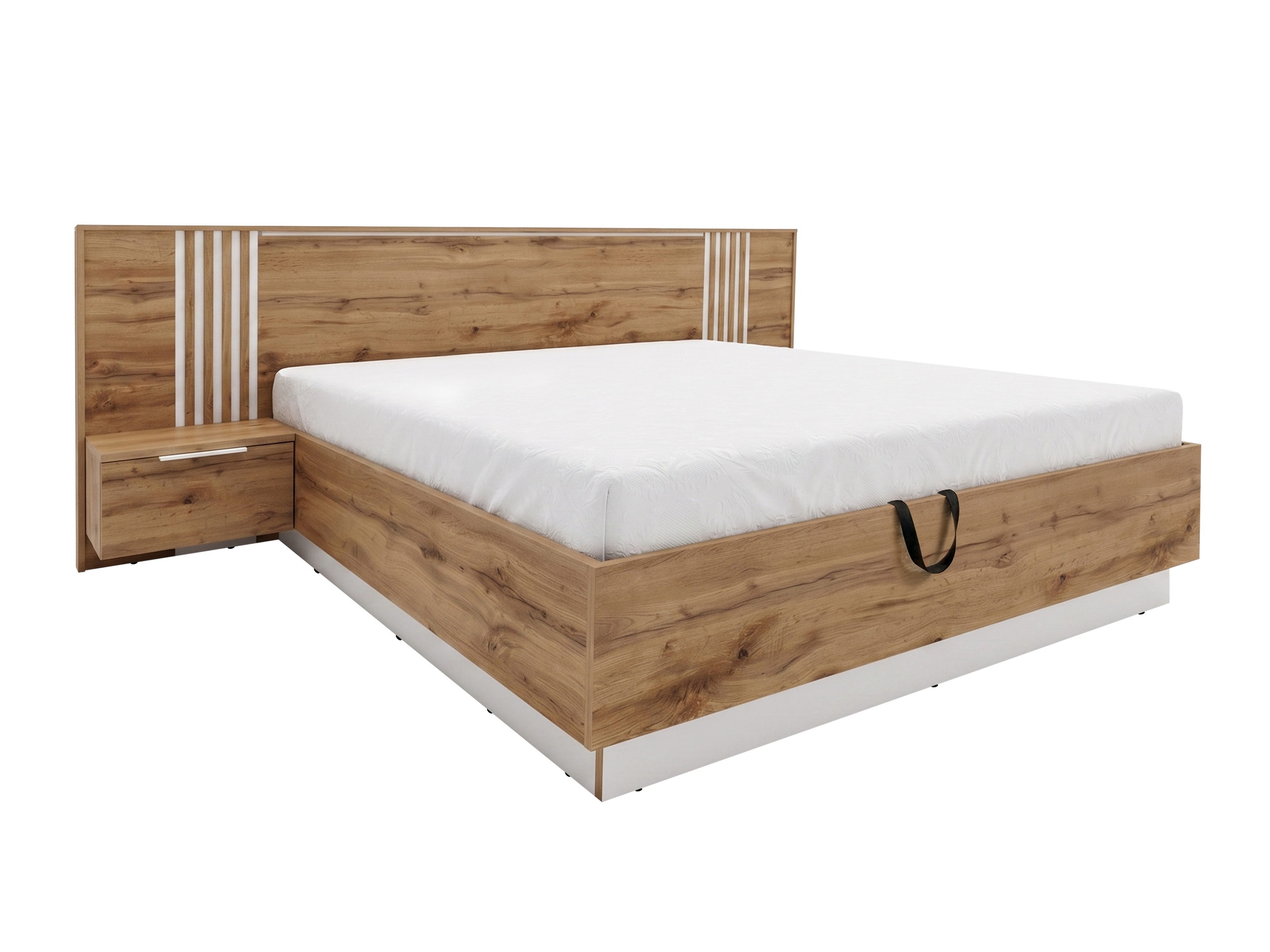 Bed Collis (Wotan eik + Wit)
