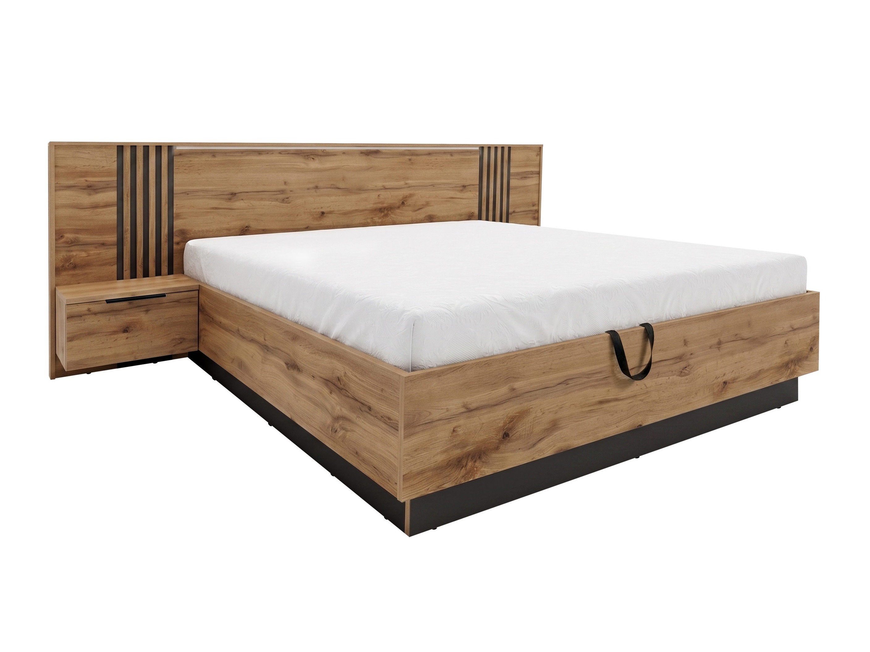 Bed Collis (Wotan eik + Zwart)