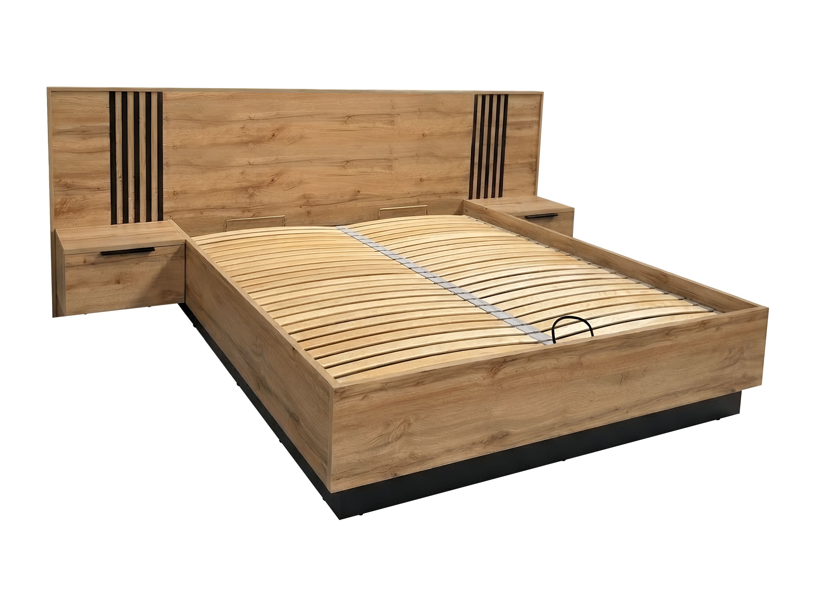 Bed Collis (Wotan eik + Zwart)
