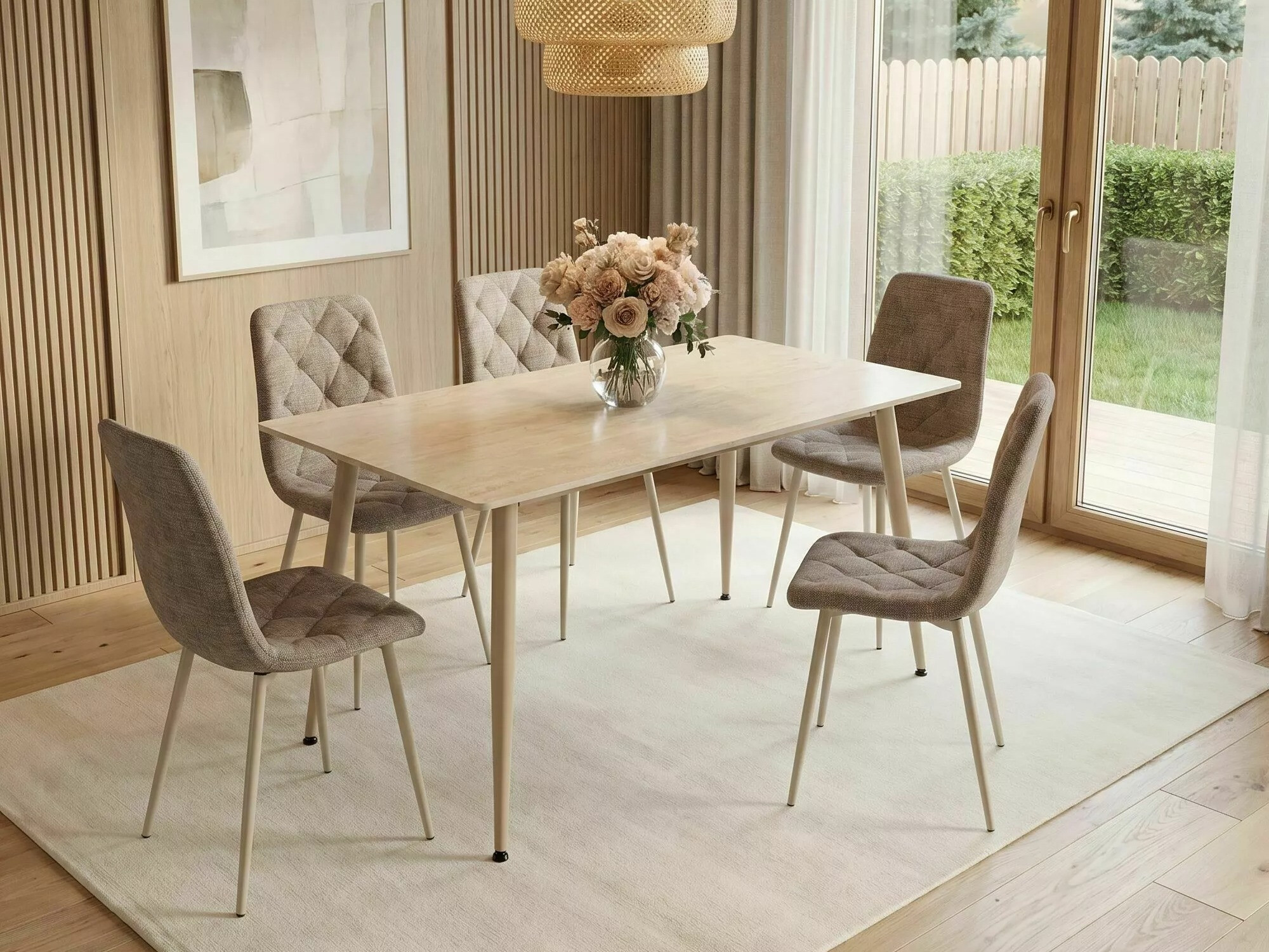 Tafel Detroit 779 (Licht travertin + Kasjmier)