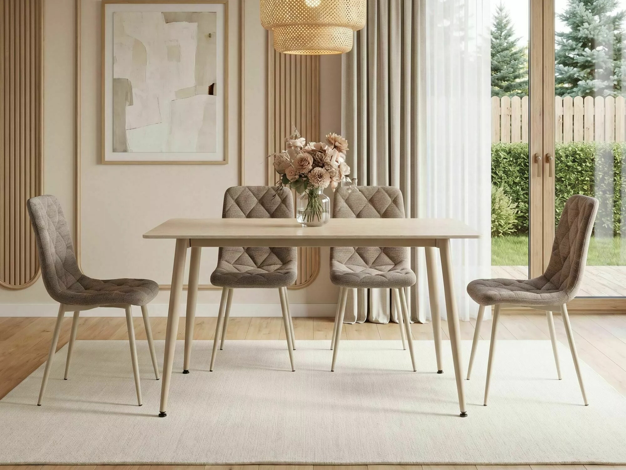 Tafel Detroit 779 (Licht travertin + Kasjmier)