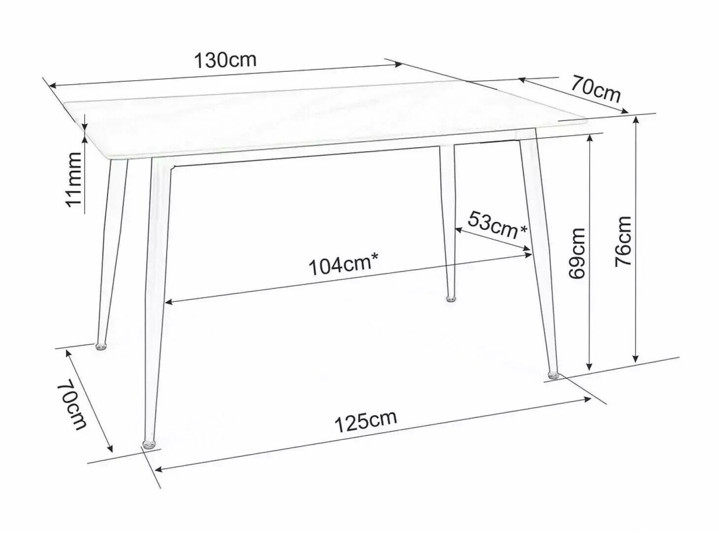 Tafel Detroit 779 (Licht travertin + Kasjmier)