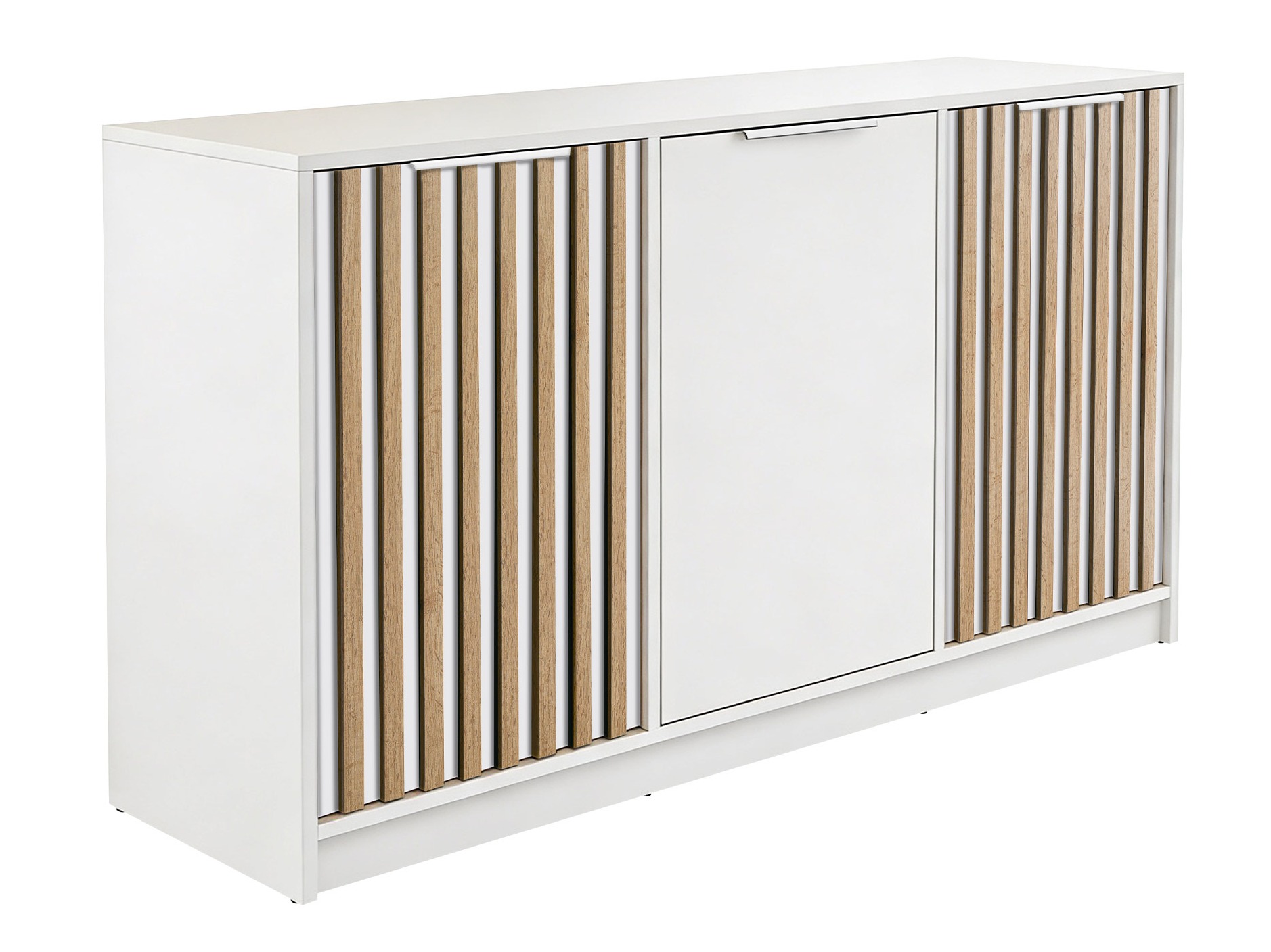 Dressoir Collis IV (Wit + Wotan eik)