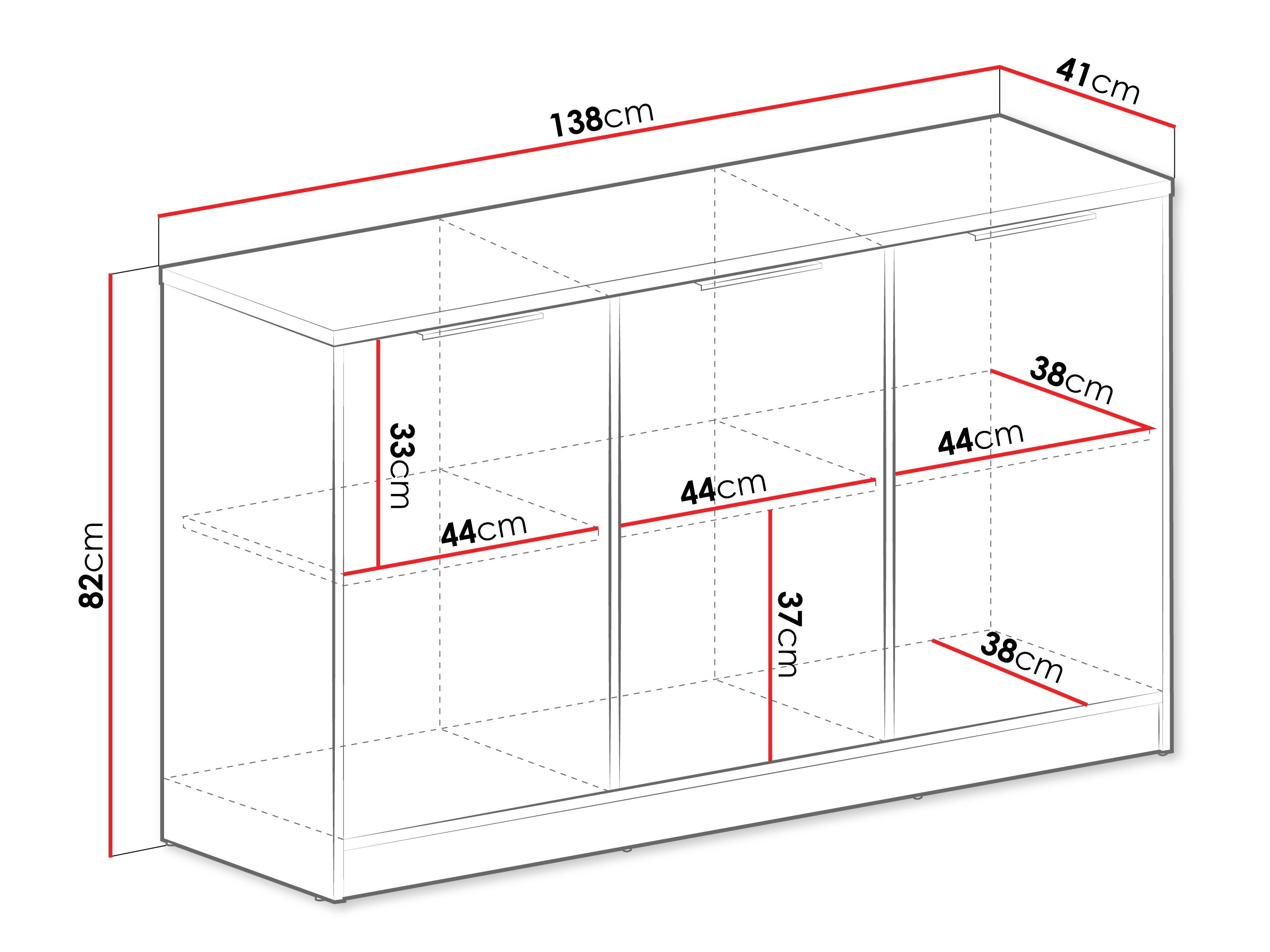 Dressoir Collis IV (Wotan eik + Eiken)