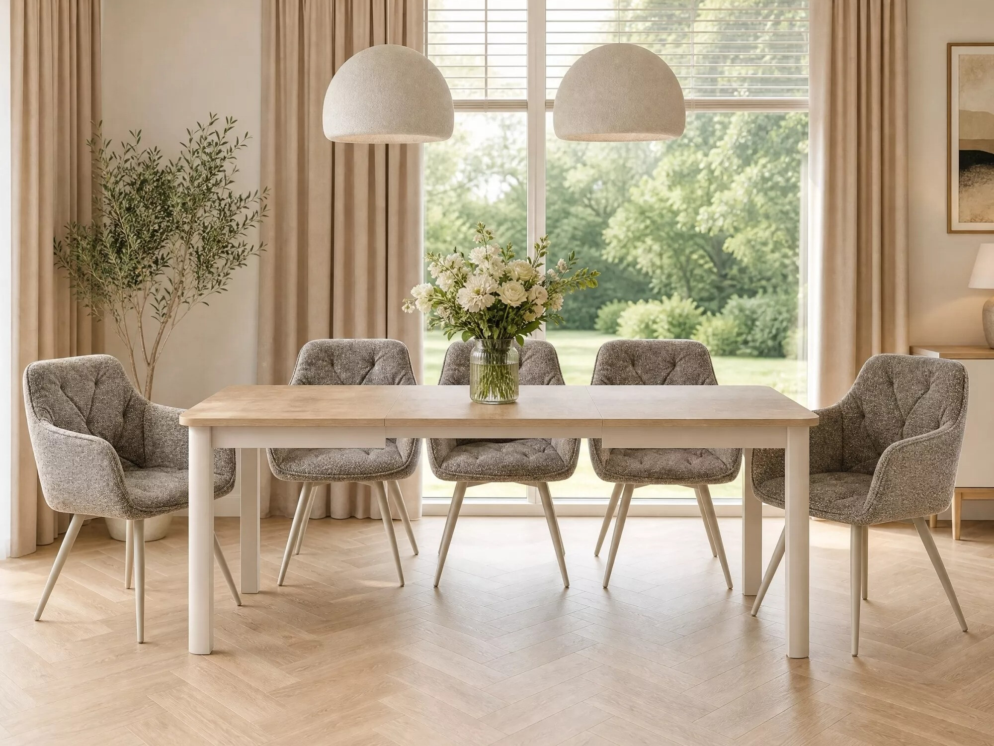 Tafel Detroit 1007 (Kasjmier + Cremona eiken)