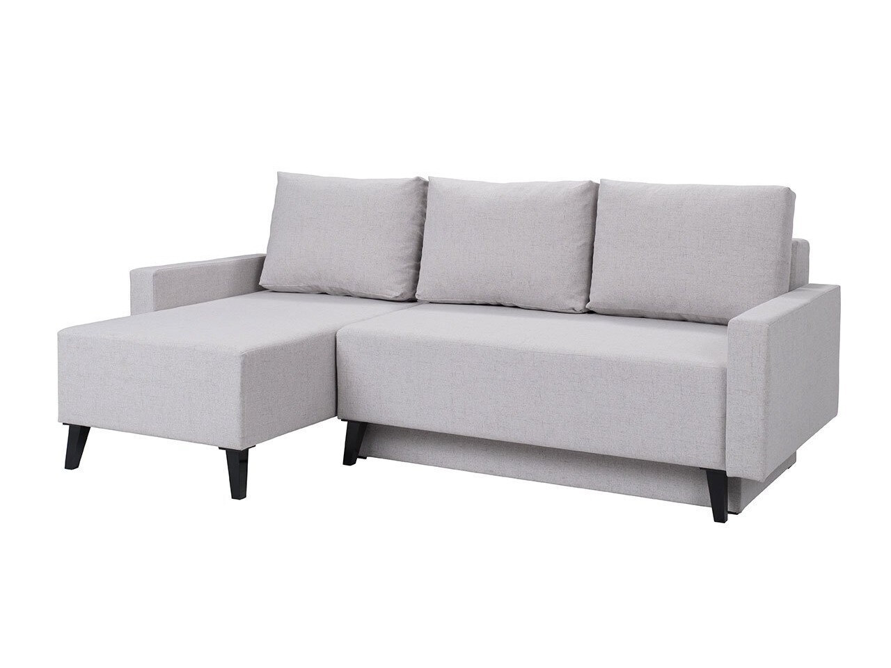 Hoekbank Delbene 130 (Aura 23 + Glanzend zwart)