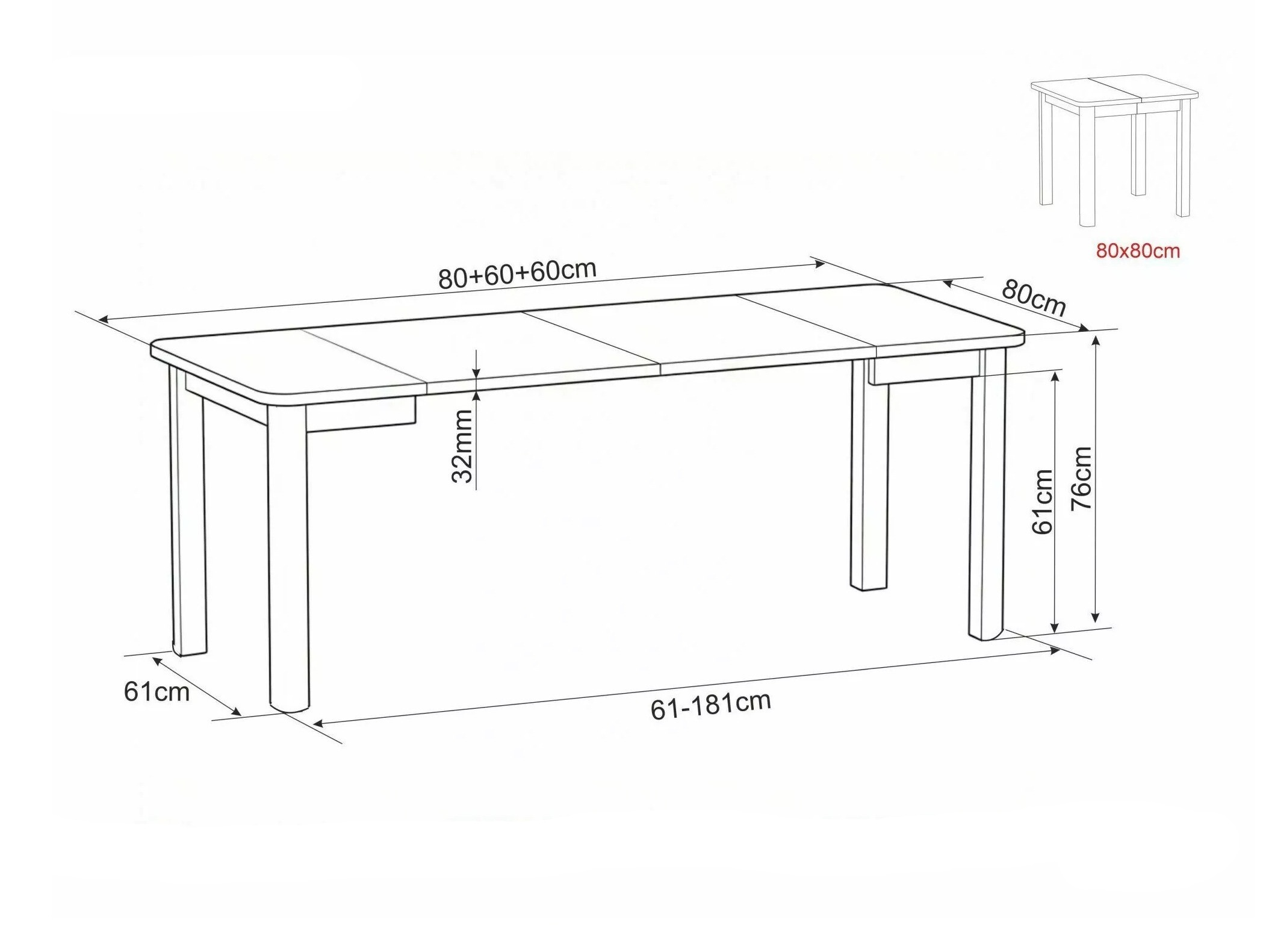 Tafel Detroit 1008 (Zwart + Artisan eiken)