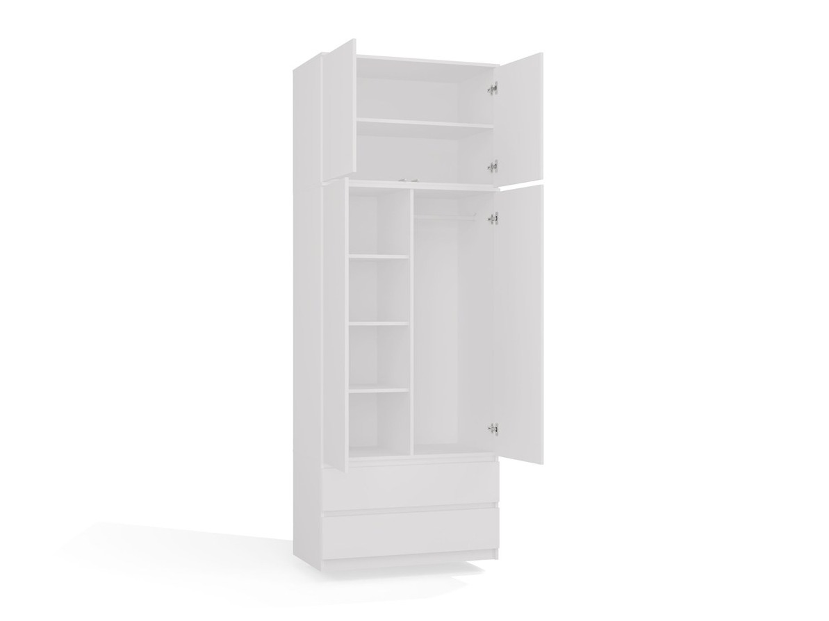 Kledingkast Elbvelu 135 (Wit)