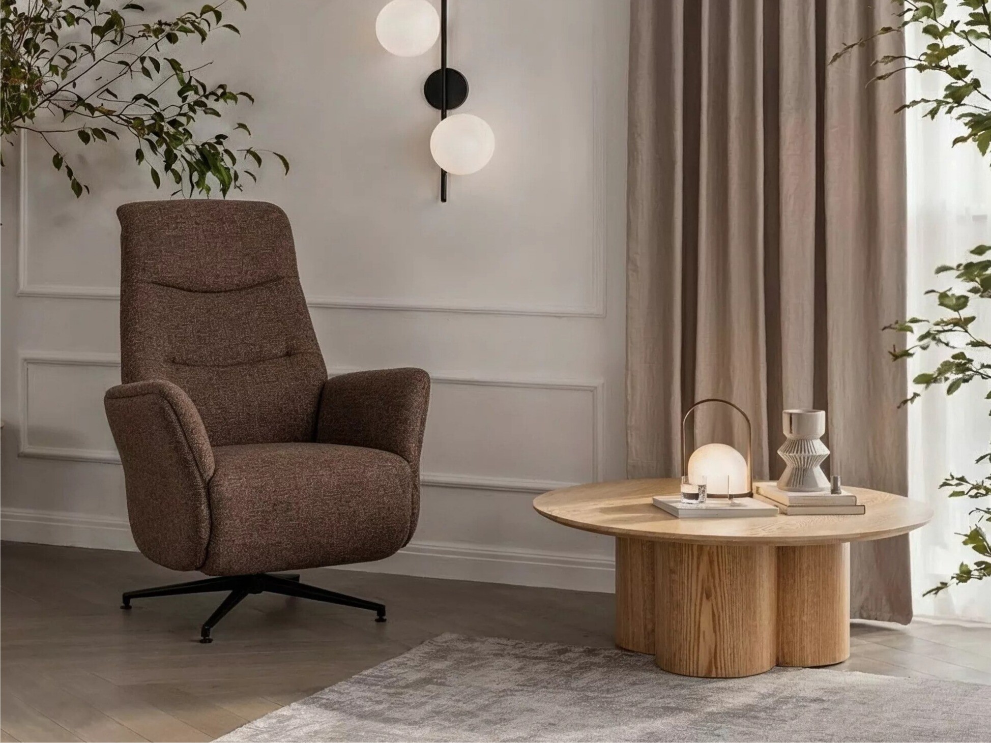 Relaxfauteuil Detroit 1031 (Raven 45)