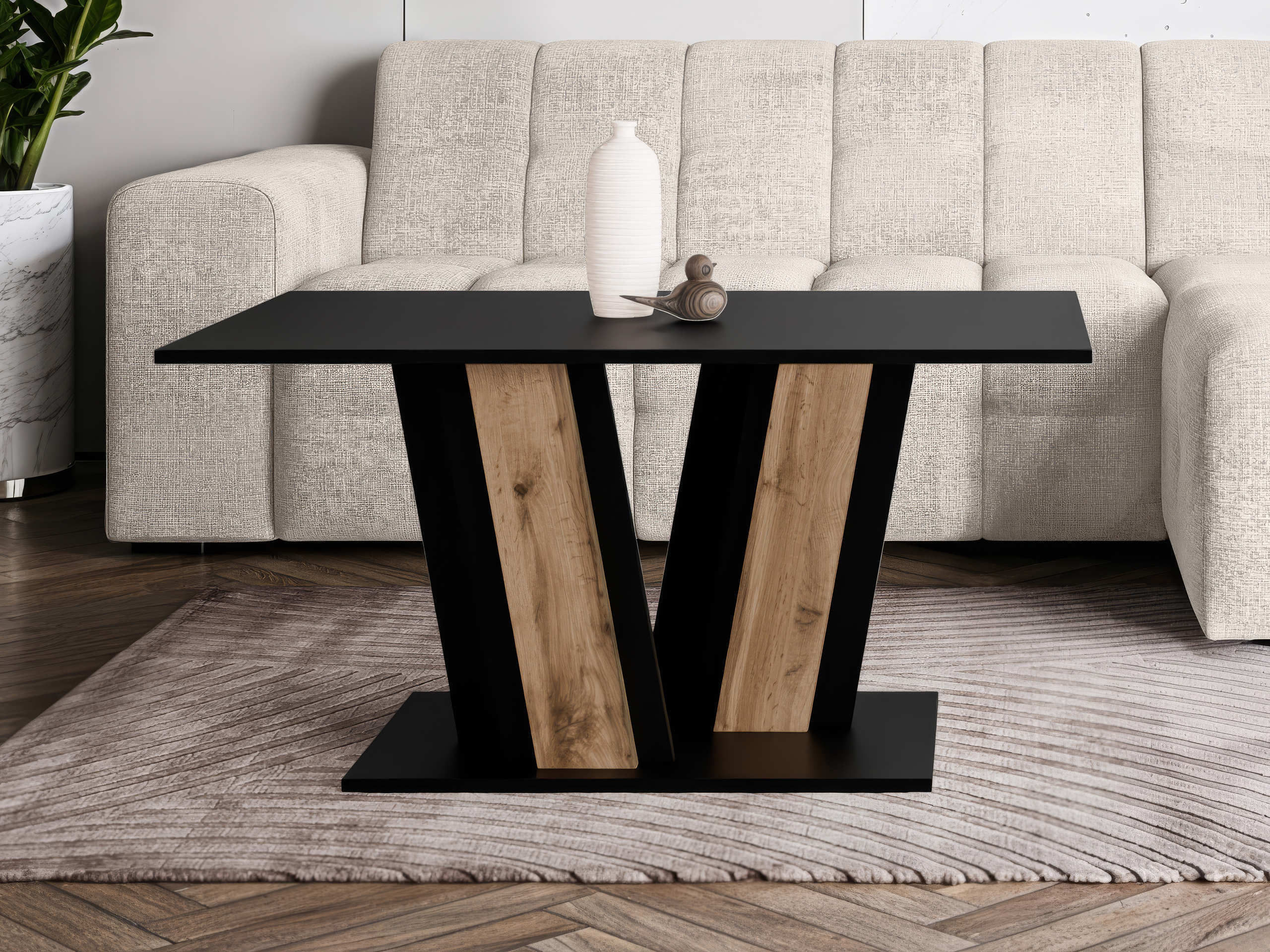 Salontafel Goodyear 138 (Zwart + Wotan eik)