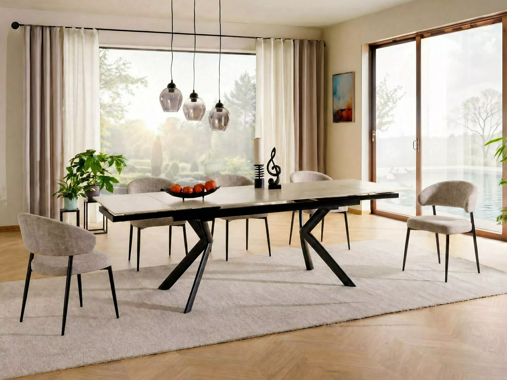 Tafel Detroit 1039 (Licht travertin)