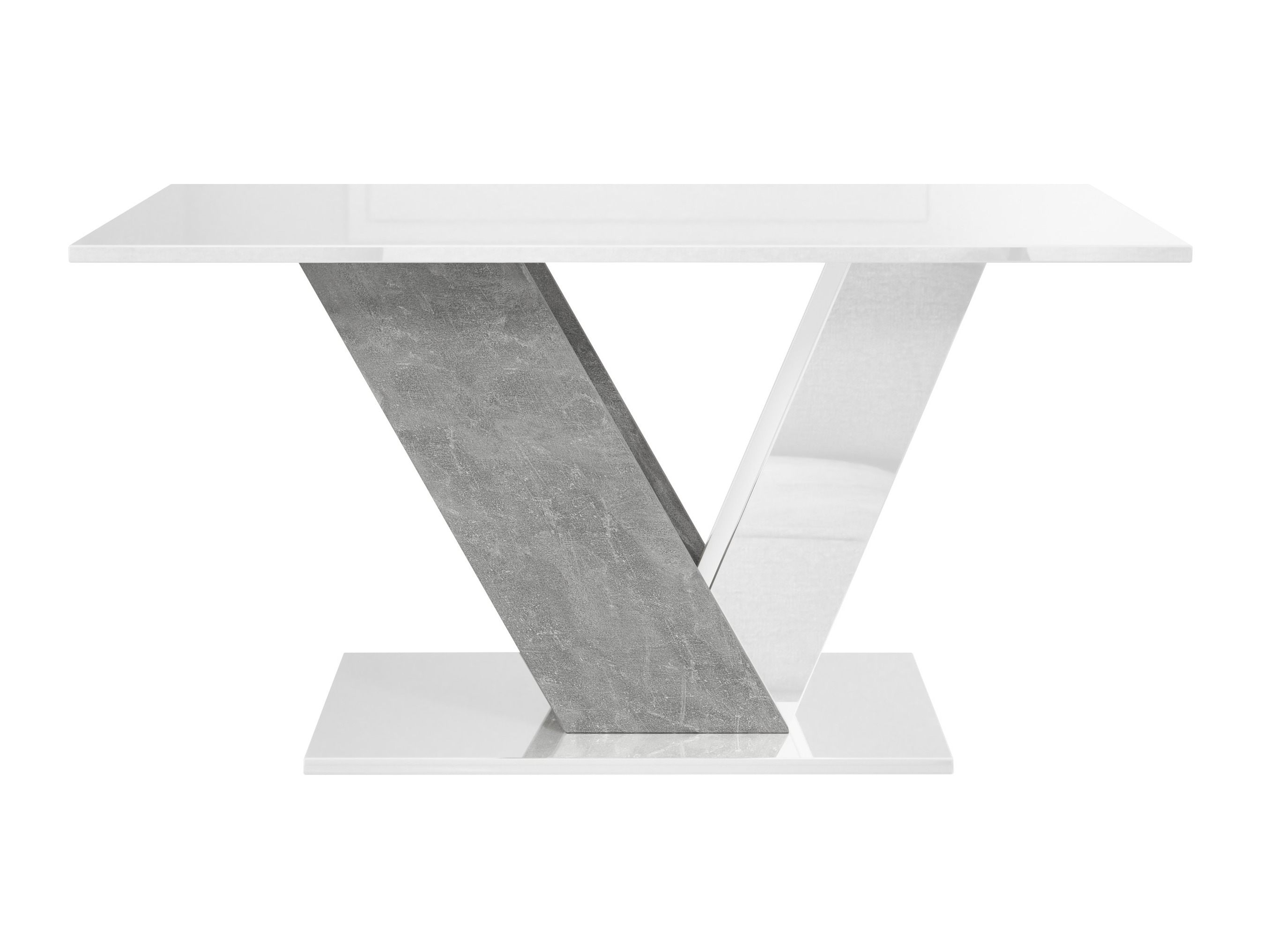 Salontafel Goodyear 142 (Glanzend wit + Beton)