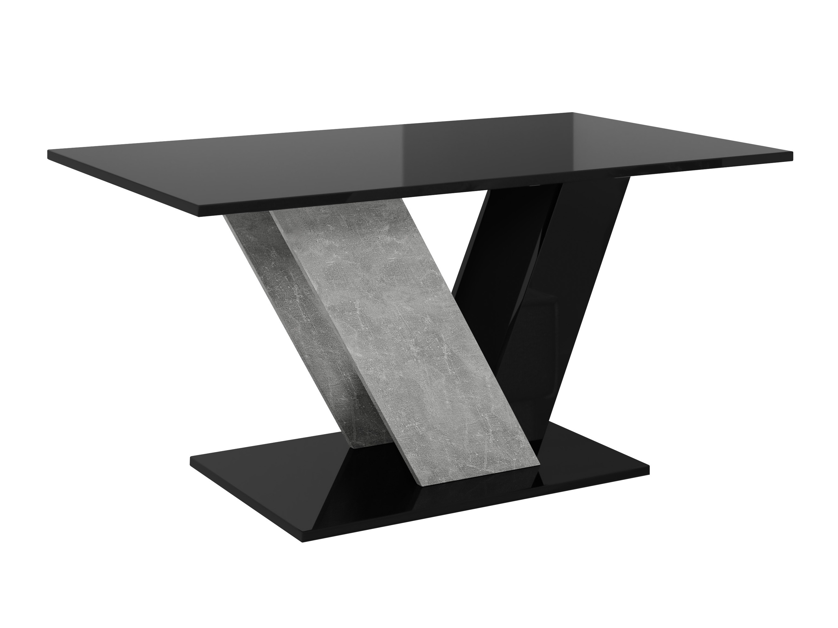 Salontafel Goodyear 142 (Glanzend zwart + Beton)