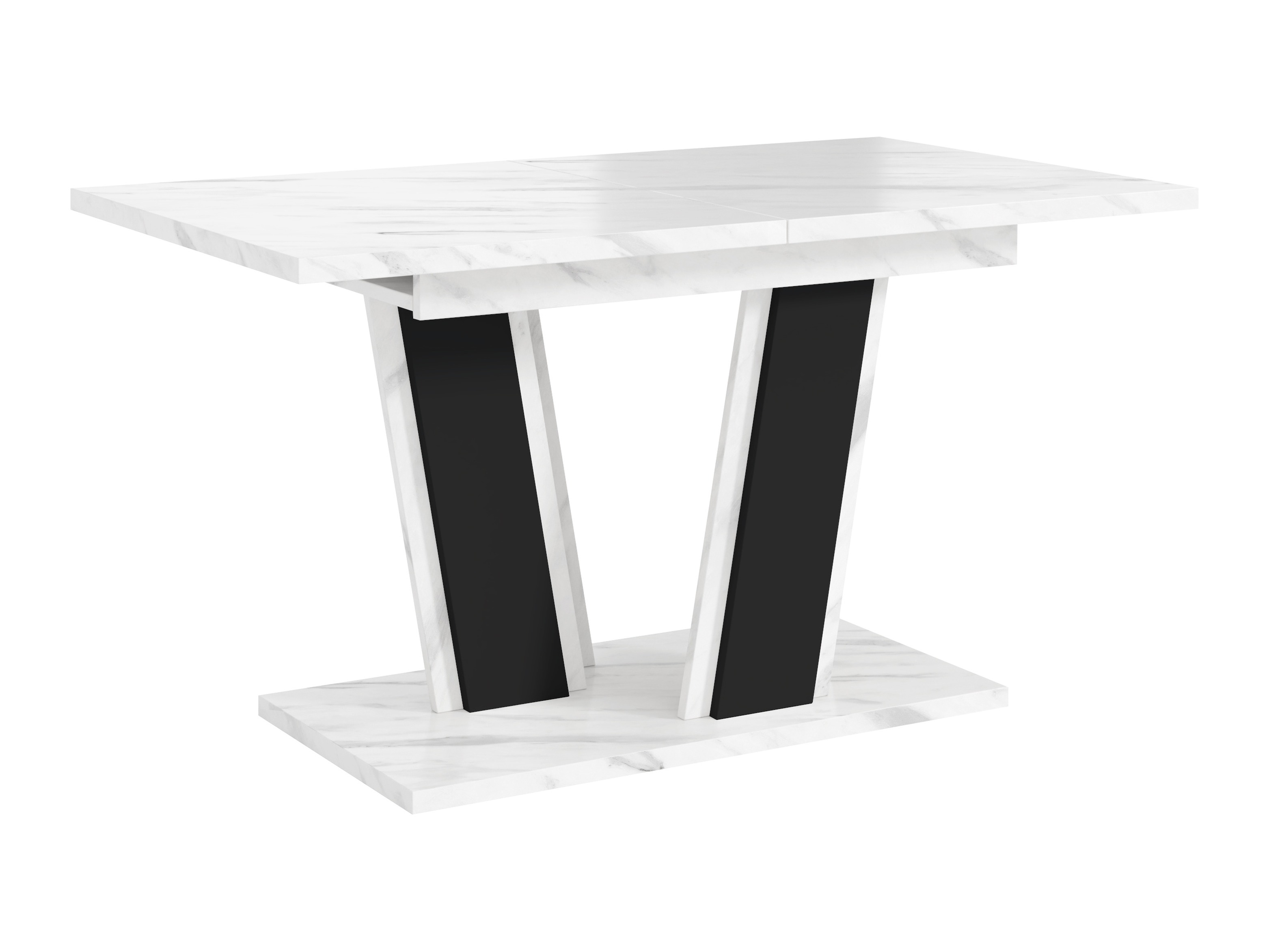 Tafel Goodyear 139 (Wit marmer + Zwart)
