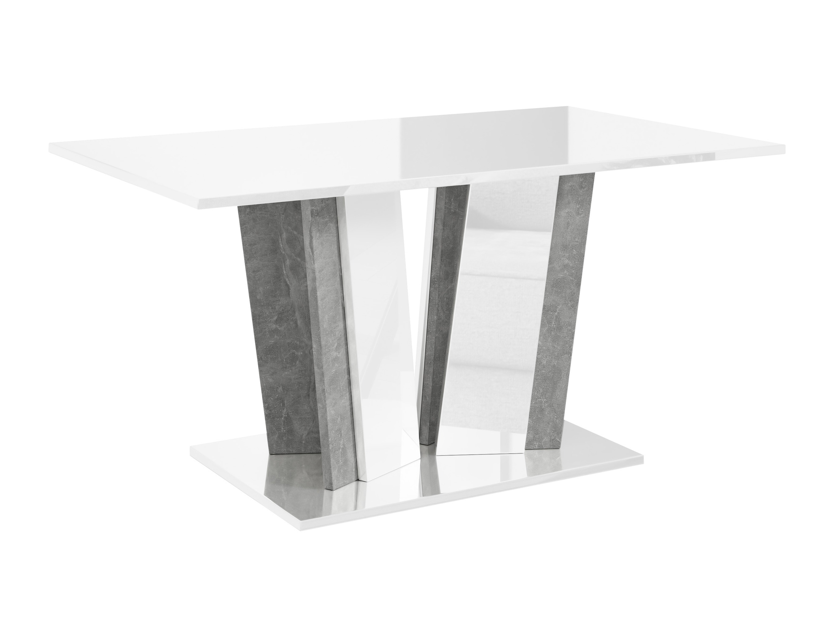 Salontafel Goodyear 143 (Glanzend wit + Beton)
