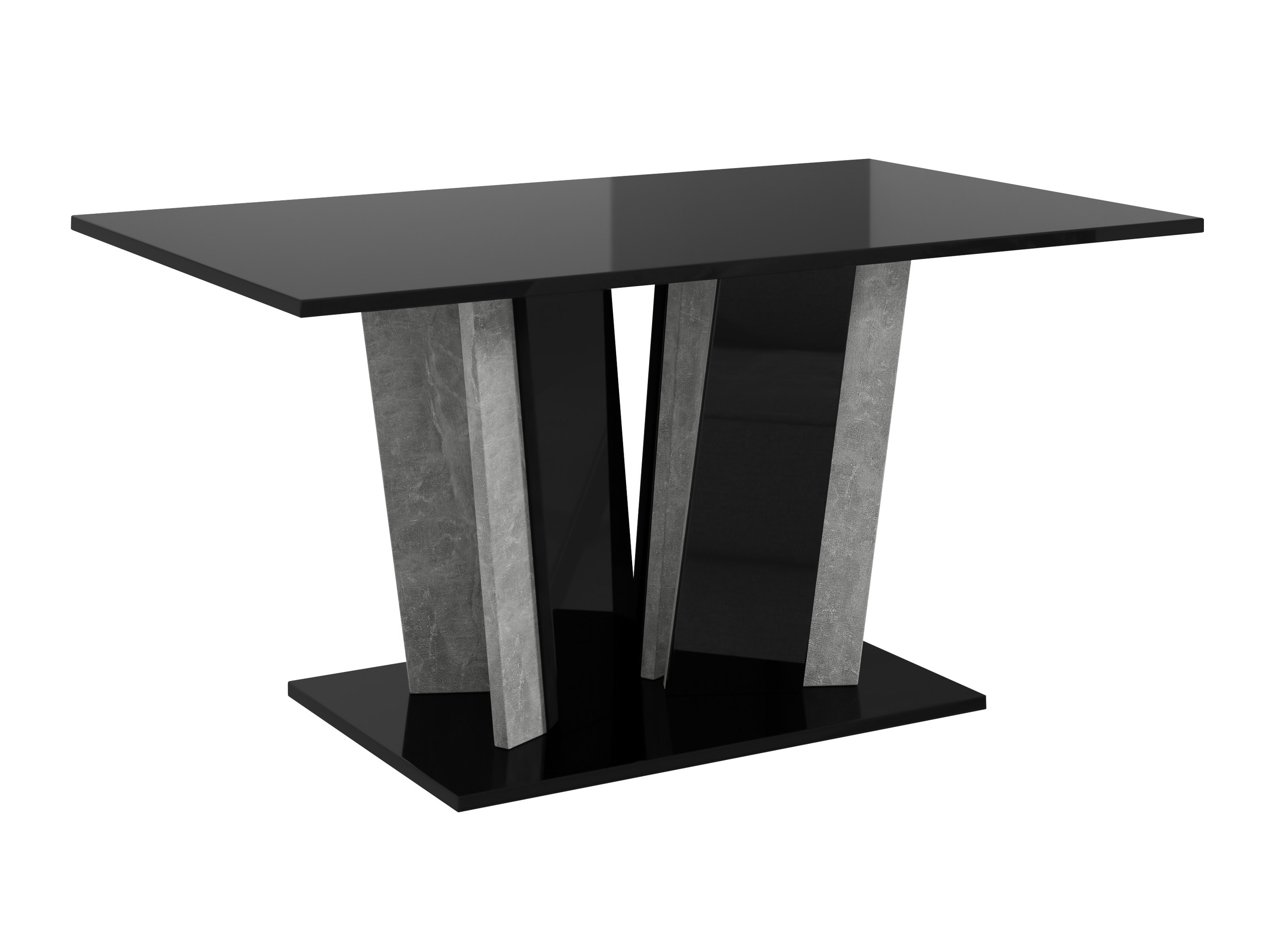 Salontafel Goodyear 143 (Glanzend zwart + Beton)