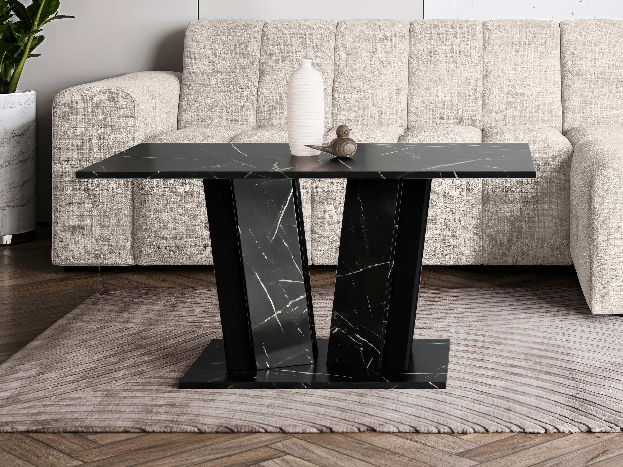 Salontafel Goodyear 143 (Zwart marmer + Zwart)