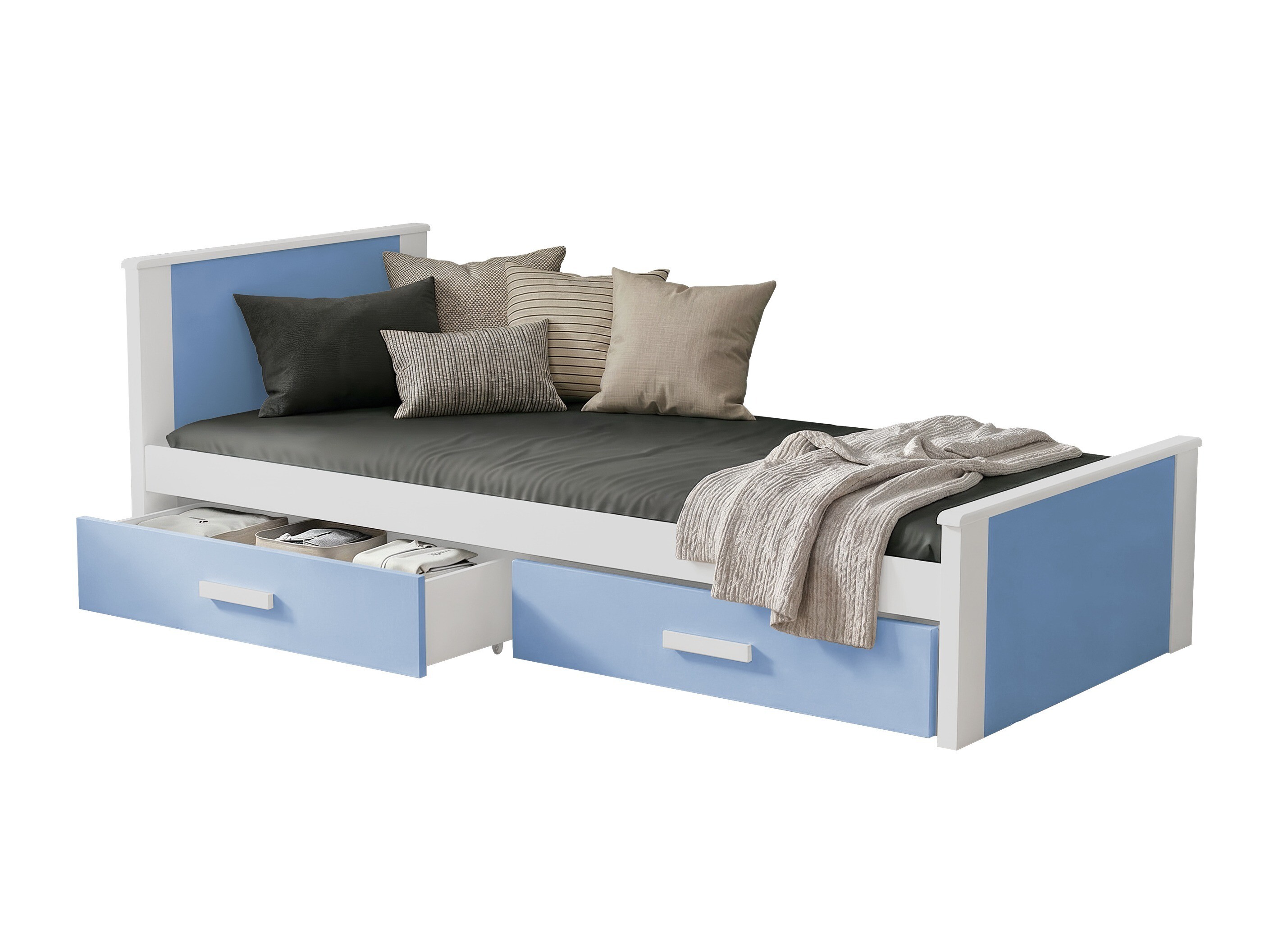 Bed Henderson 116 (Wit + Blauw)