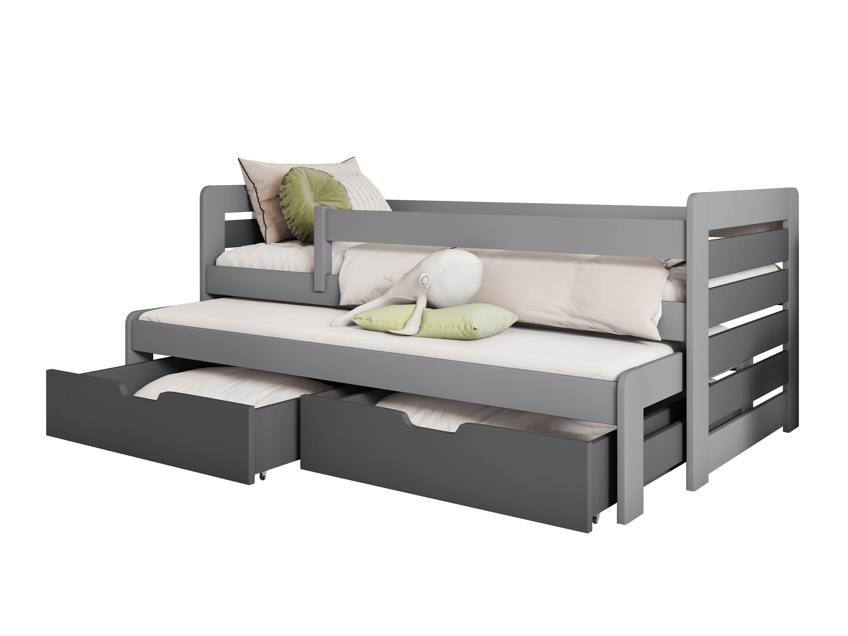 Bed Henderson 127 (Grijs + Grafiet)