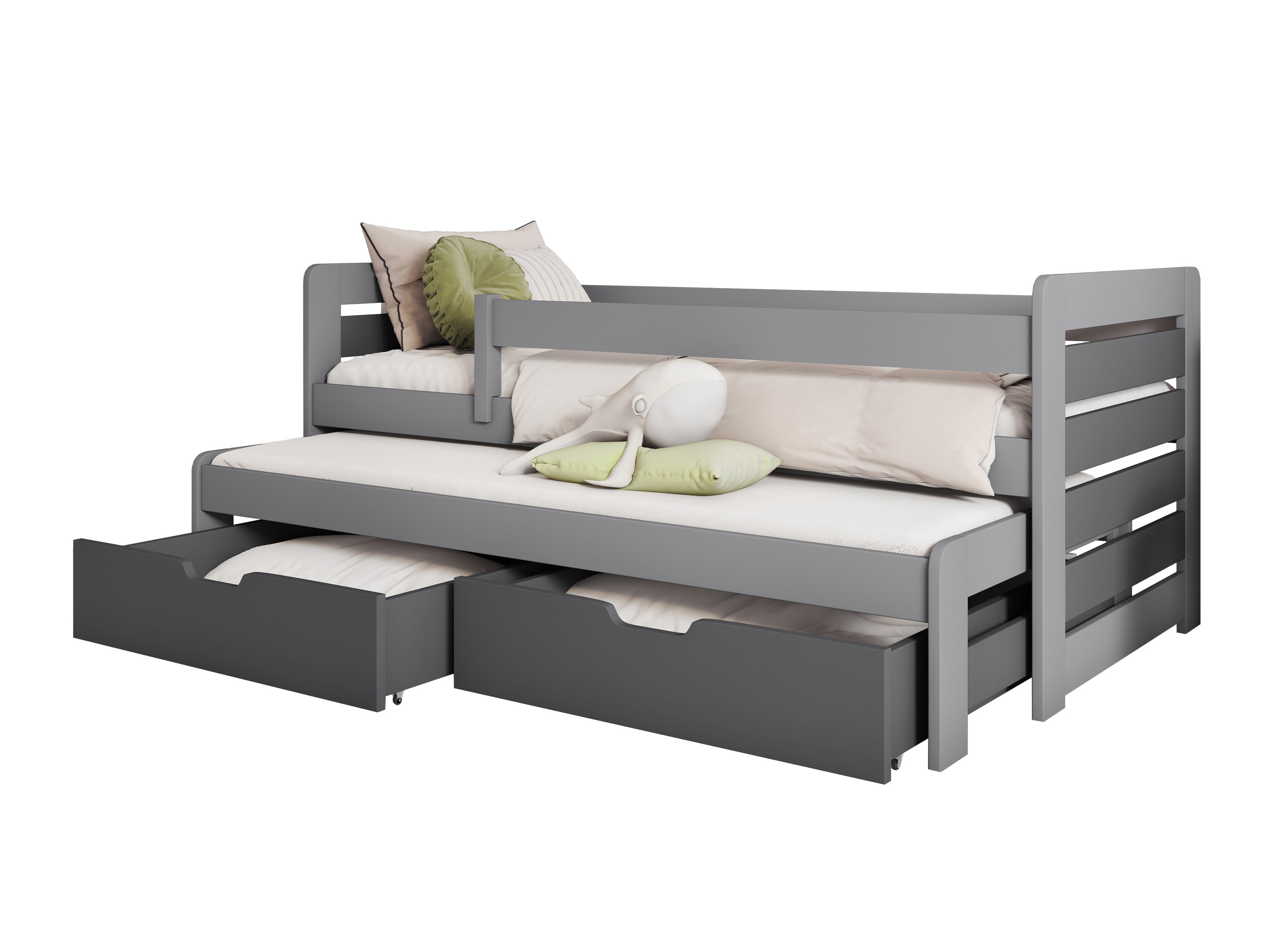 Bed Henderson 127 (Grijs + Grafiet)