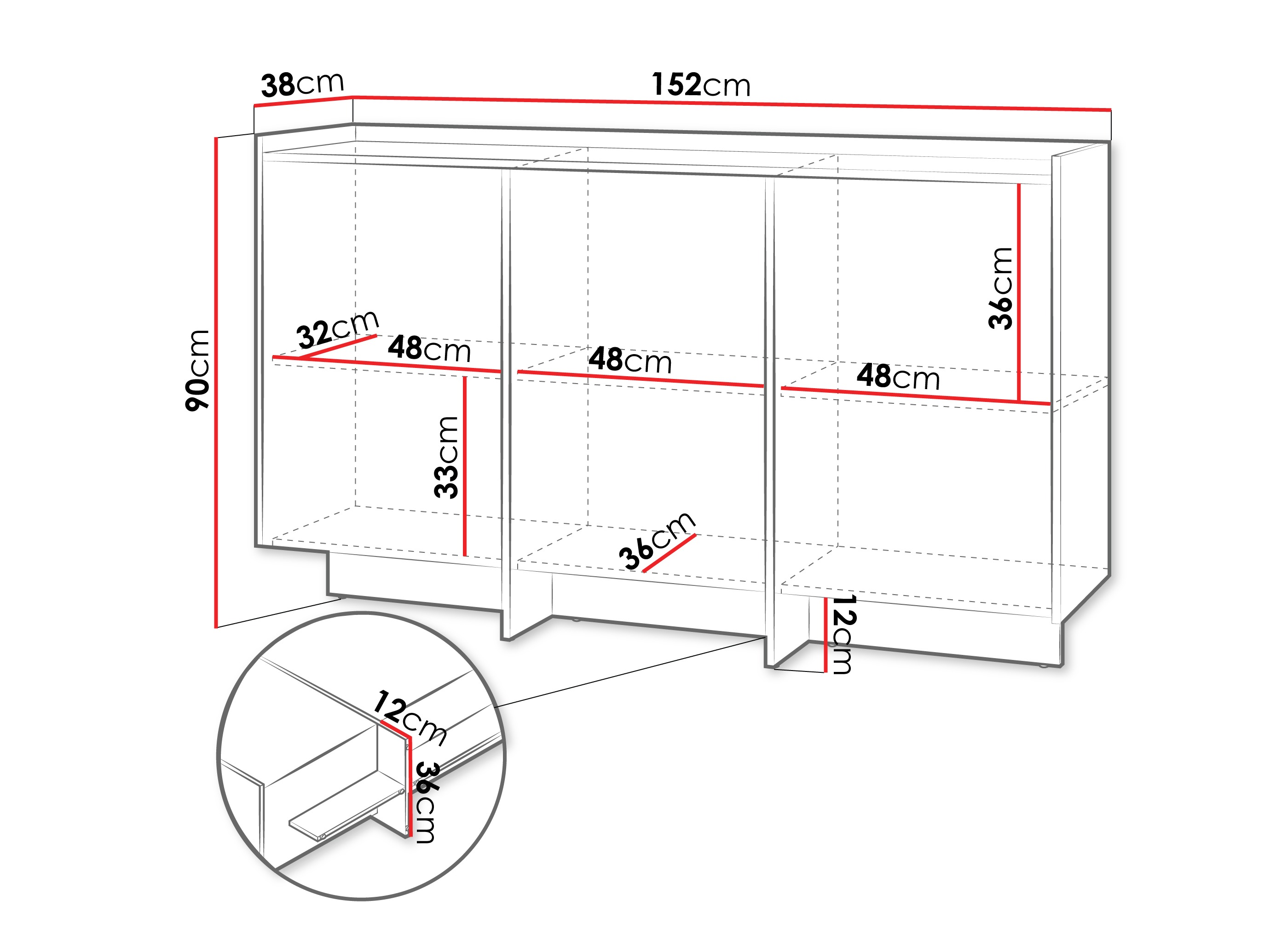 Dressoir Filus II (Cremona eiken)