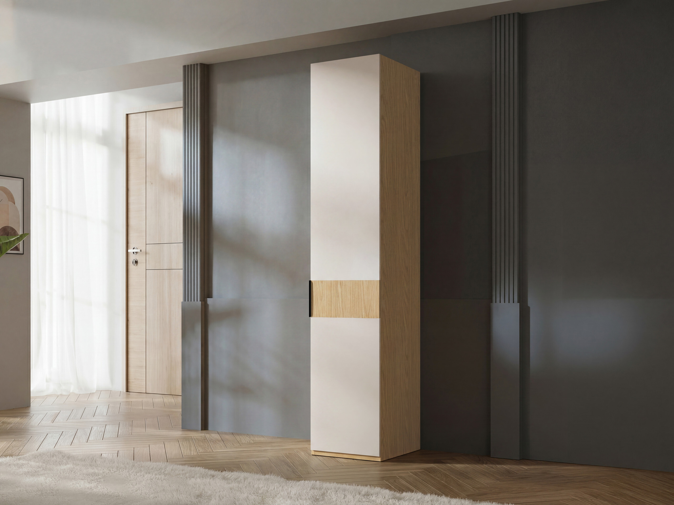 Kledingkast Toledo 141 (Eiken + Beige)