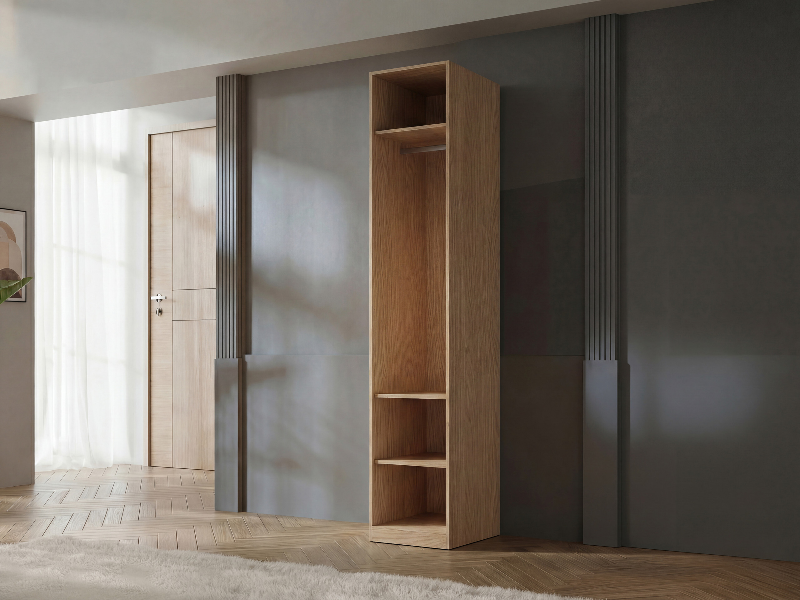 Kledingkast Toledo 141 (Eiken + Beige)
