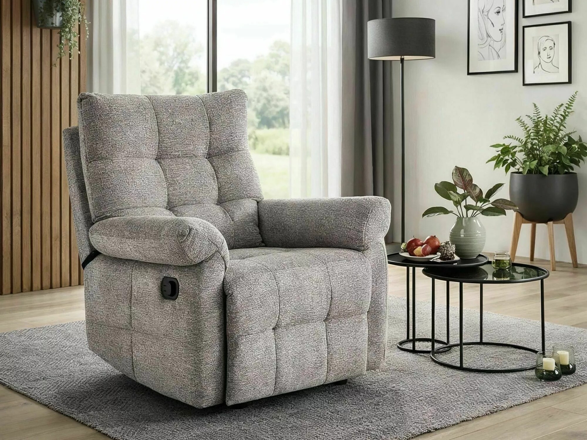 Relaxfauteuil Detroit 1041 (Raven 07)