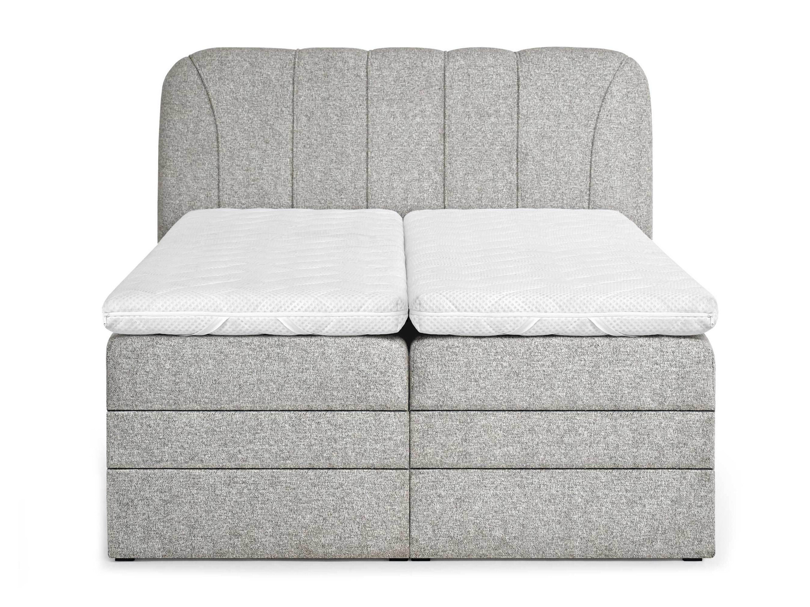 Boxspring Norman 127 (Lichtgrijs)