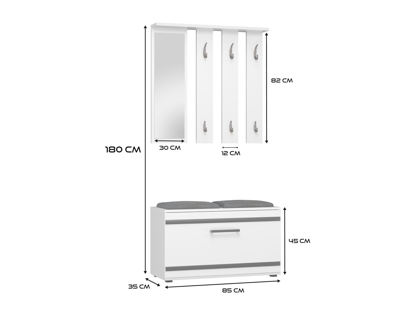 Gangmeubelset Mandeville 396 (Wit)