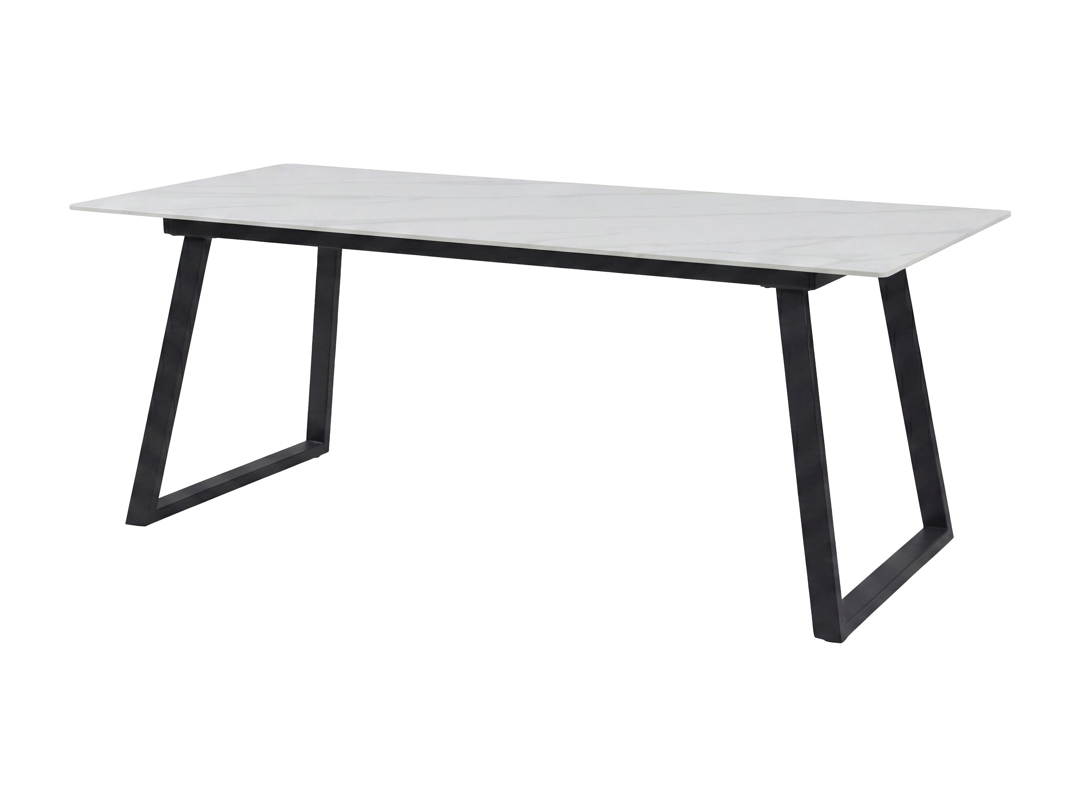 Tafel Dallas 5355 (Wit marmer + Zwart)