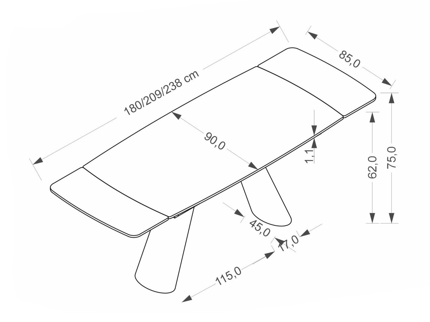 Tafel Houston 2208