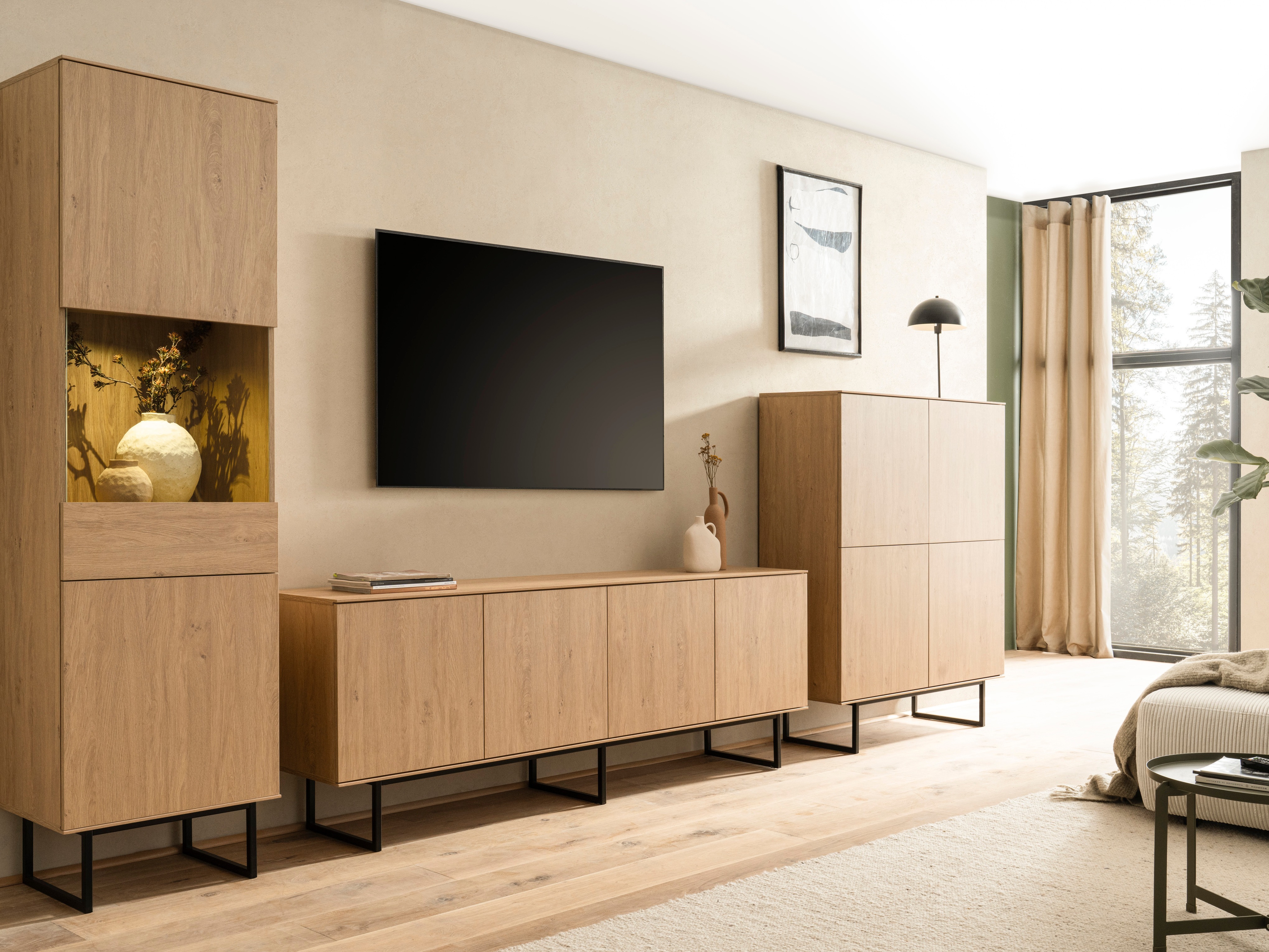 TV-meubel Bentesa 114 (Eiken)