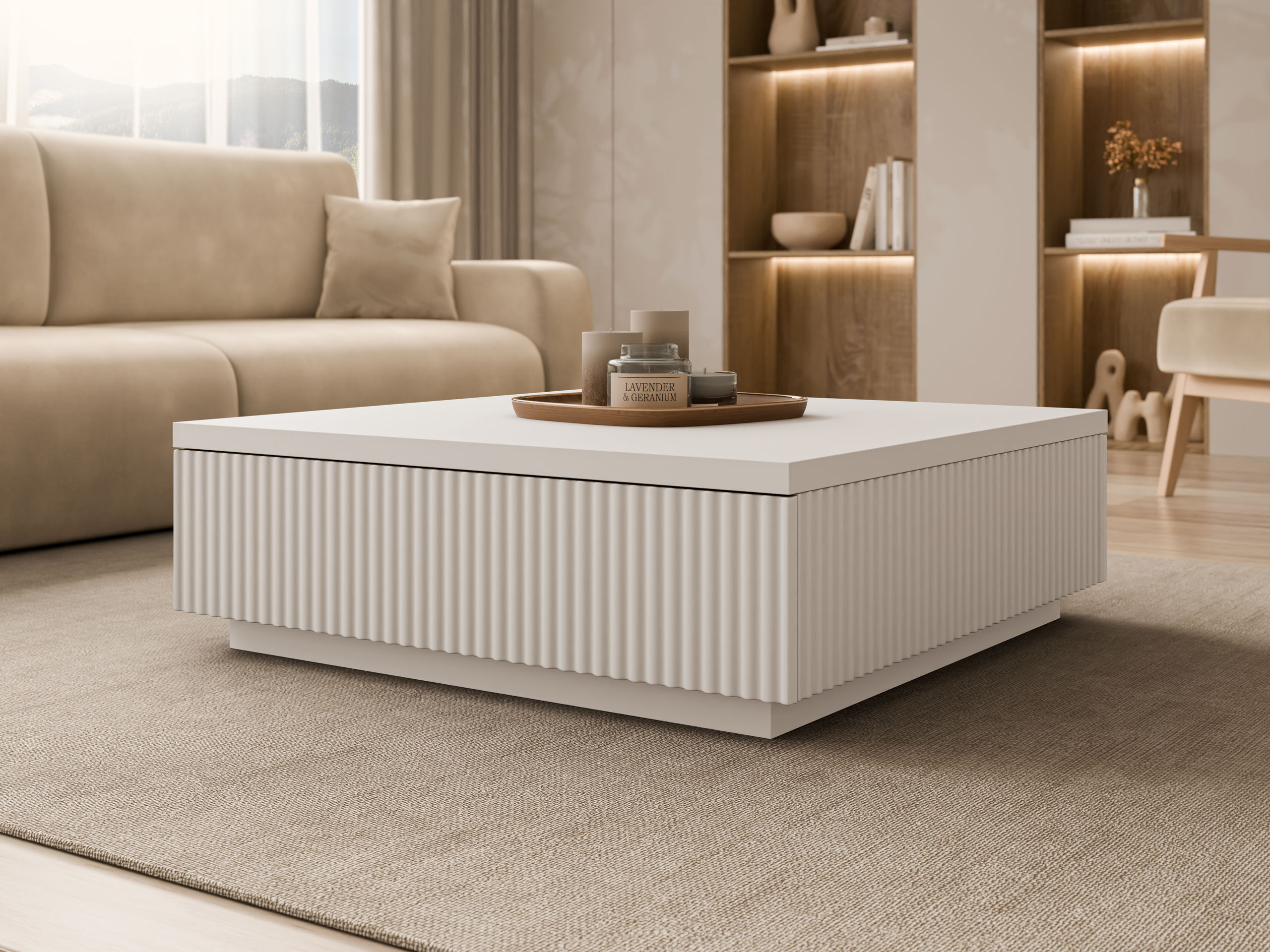 Salontafel Comfivo Ulmal (Beige)