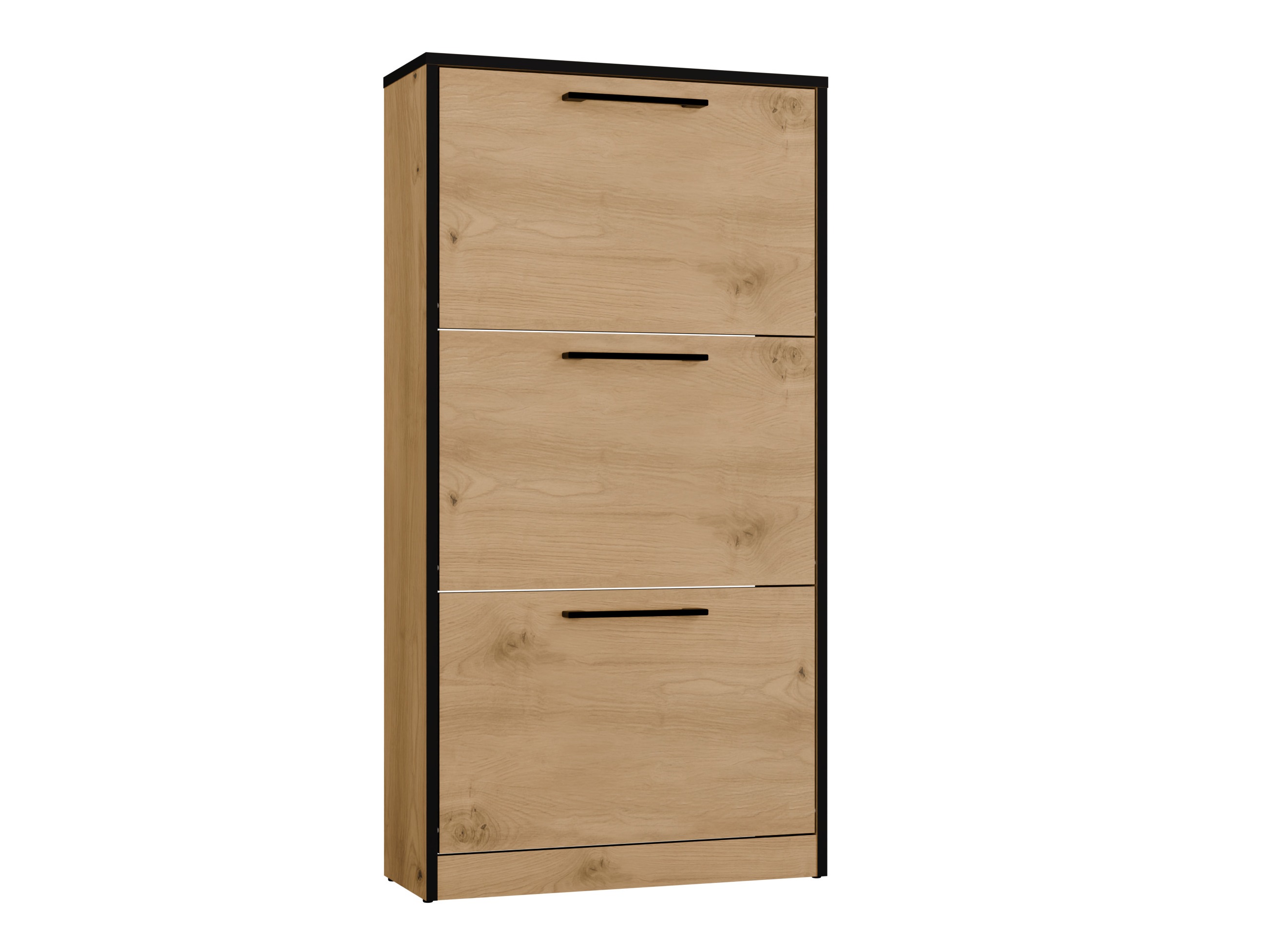Schoenenkast Mandeville 224 (Artisan eiken + Zwart)