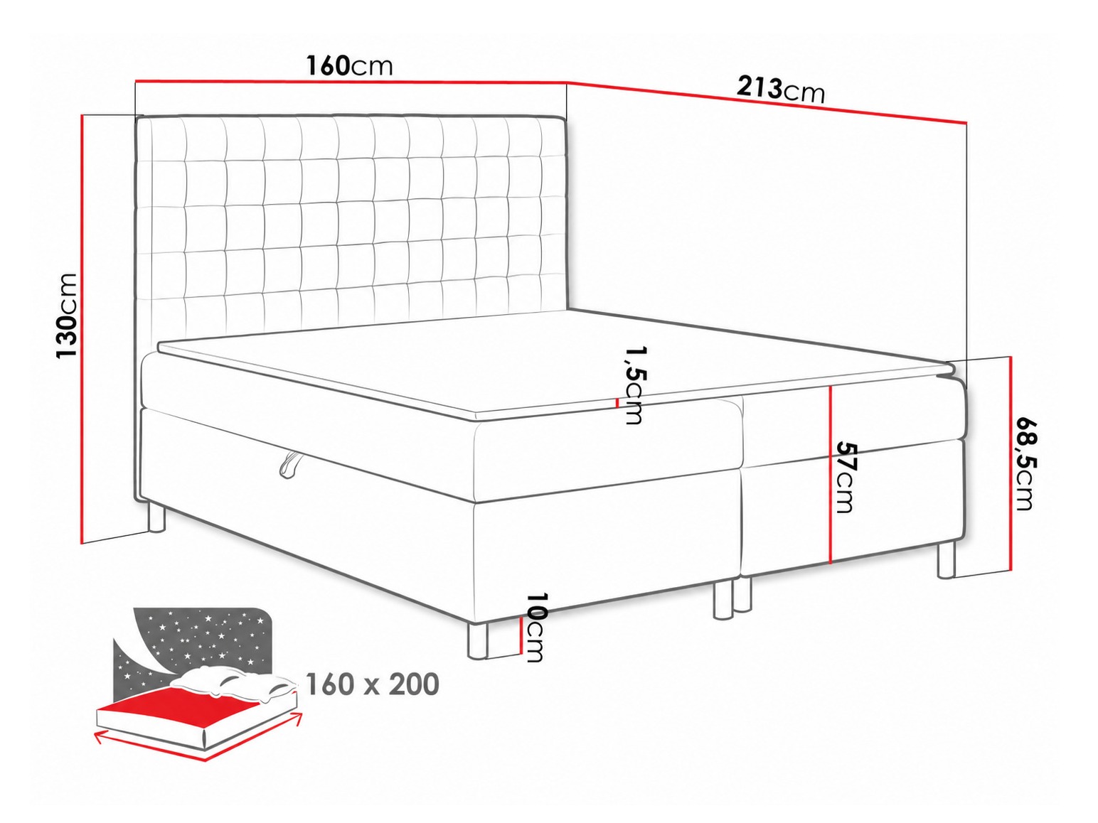 Boxspring Panis (Bristol 2447)