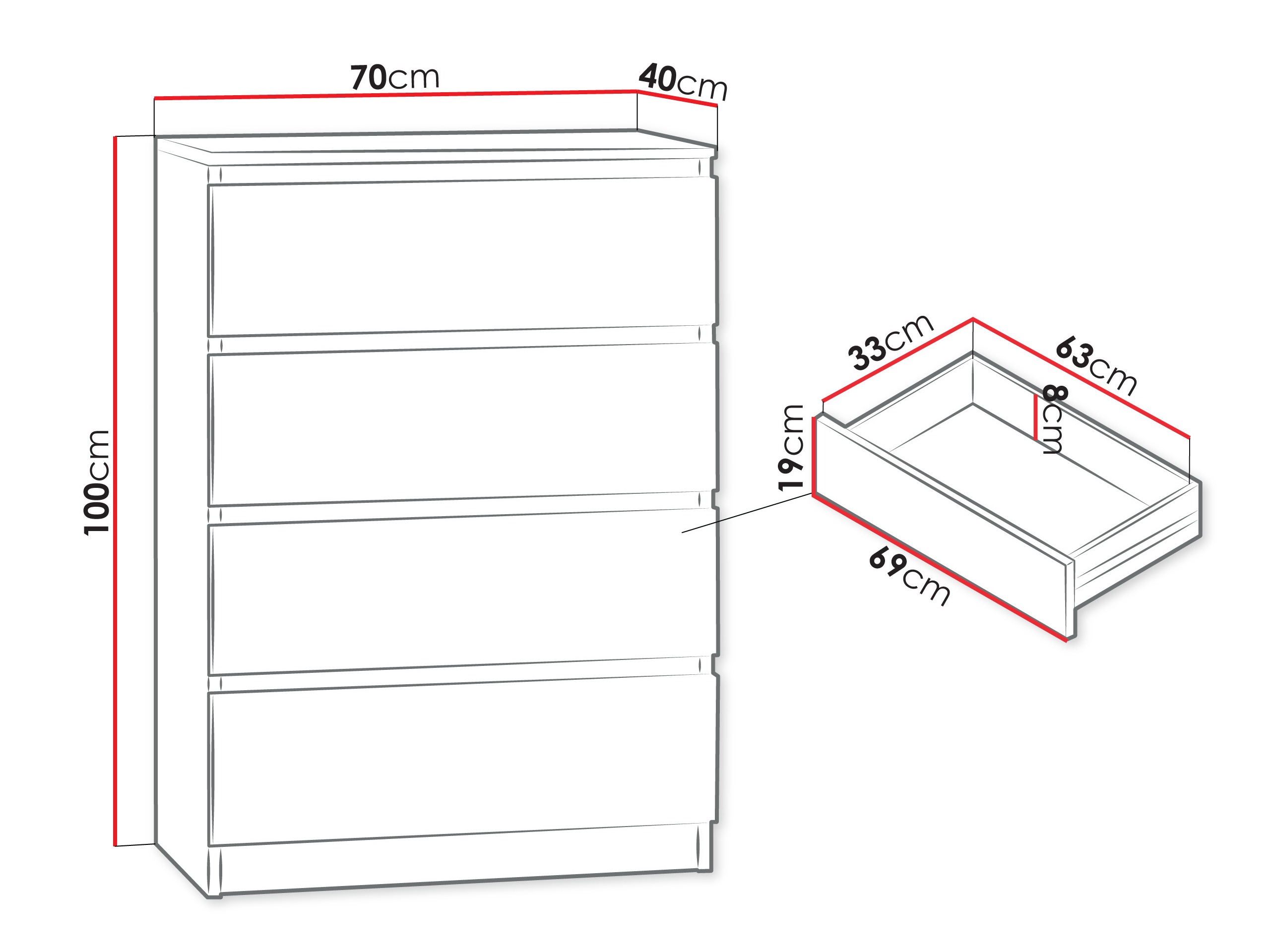 Ladekast Comfivo Structor I (Wit)