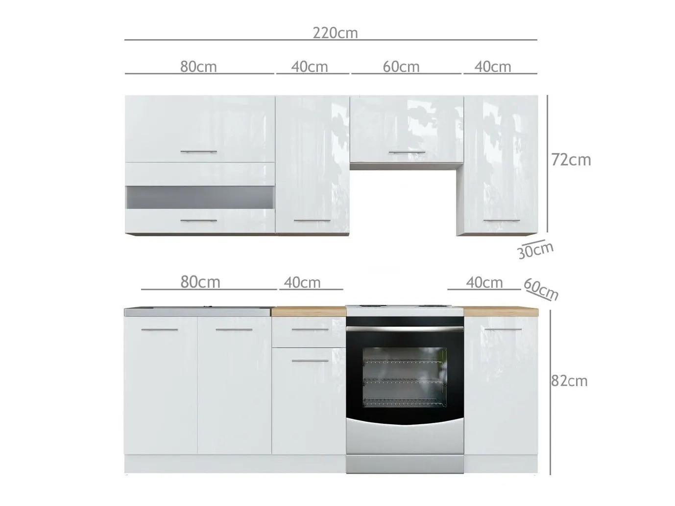Modulaire keukenset Tiffa Mix 104