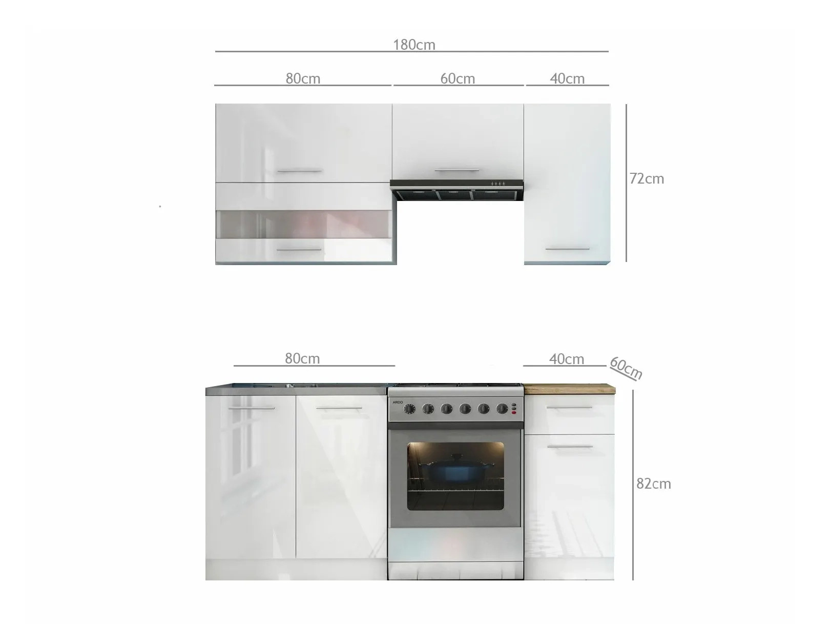 Modulaire keukenset Tiffa White 113