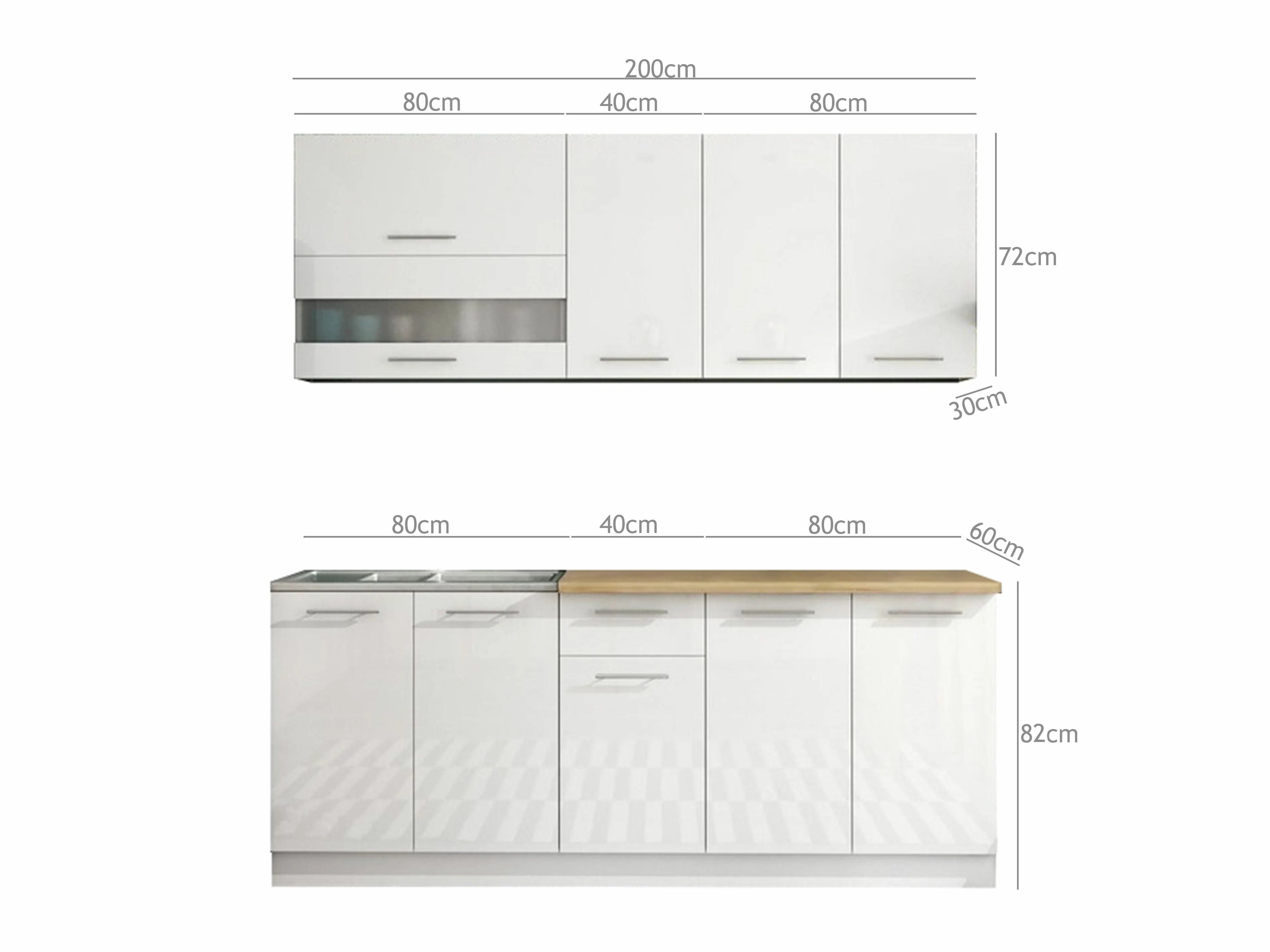 Modulaire keukenset Tiffa White 115