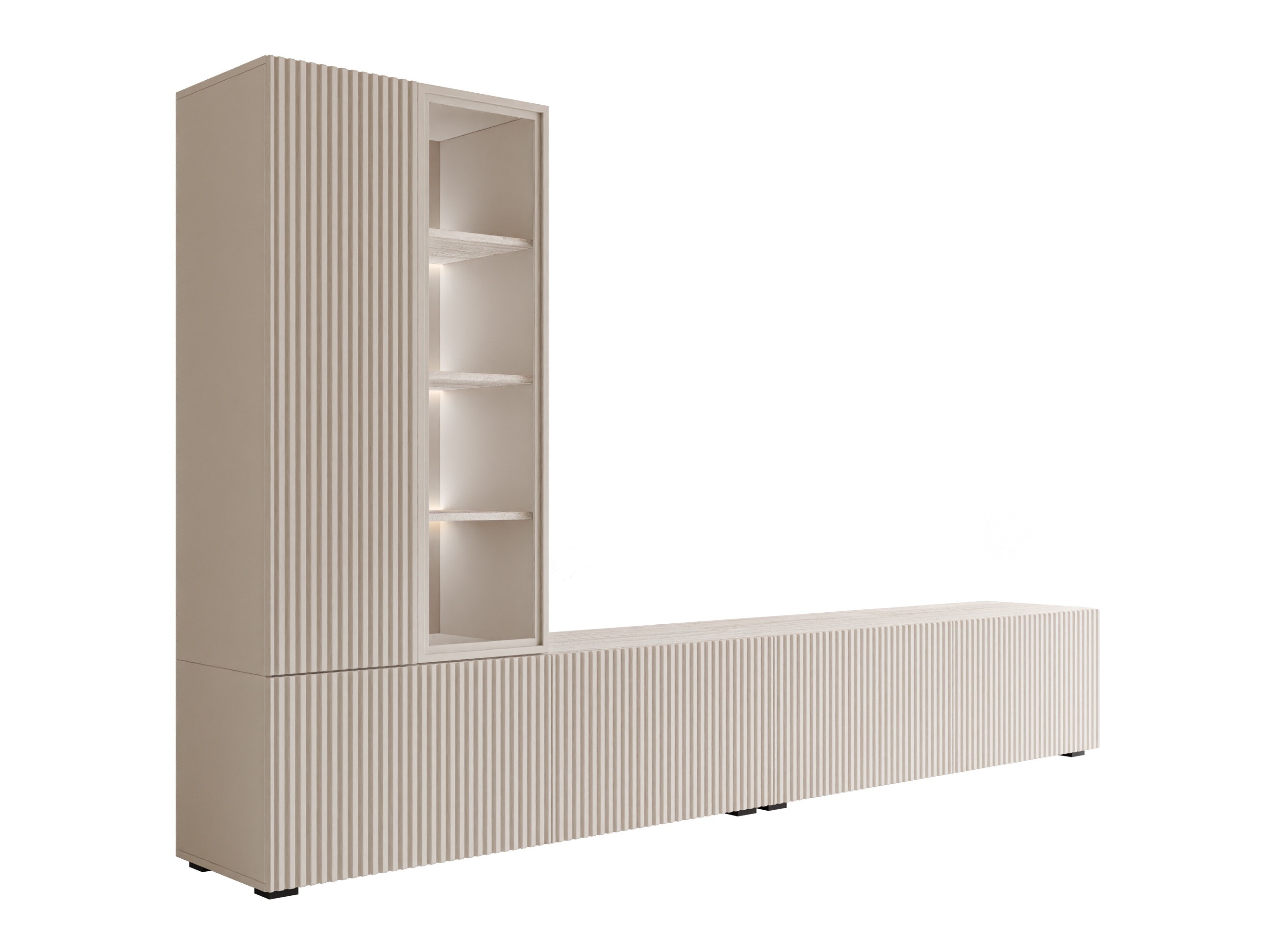 Woonkamerset Comfivo Tutelar (Kasjmier + Licht Travertine)